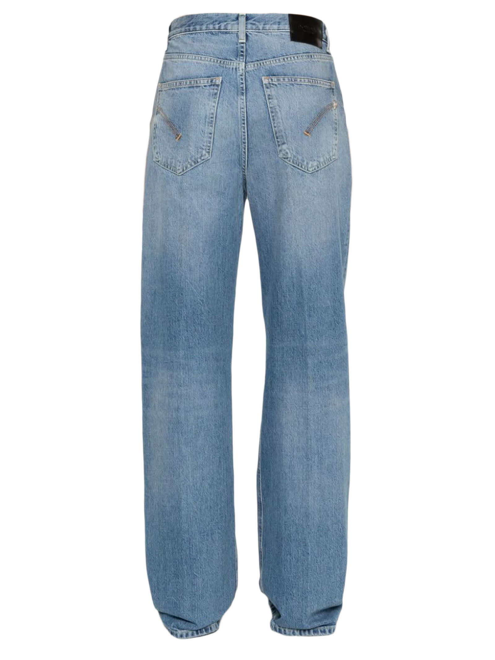 Shop Dondup Francine Low-rise Wide-leg Jeans In Blue