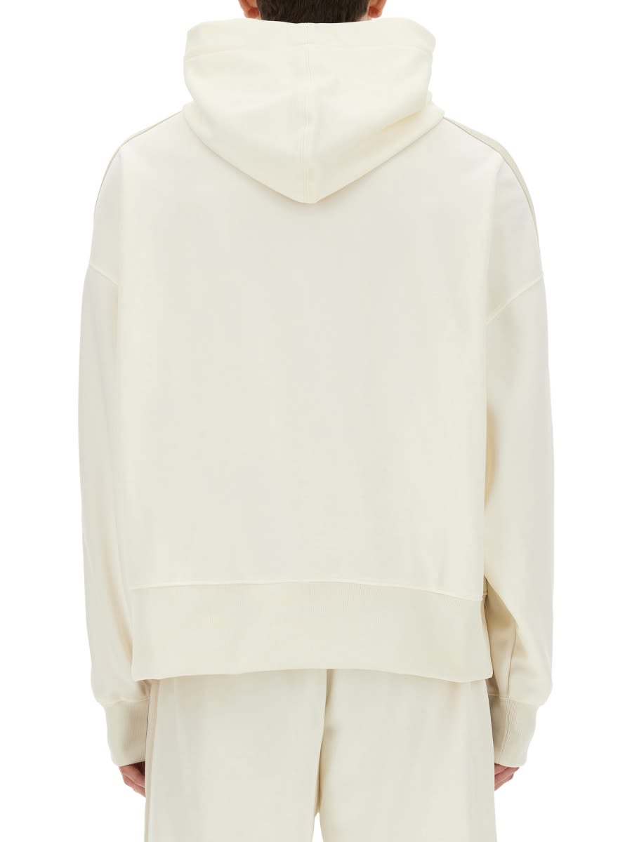 Shop Palm Angels Monogram Sweatshirt In White