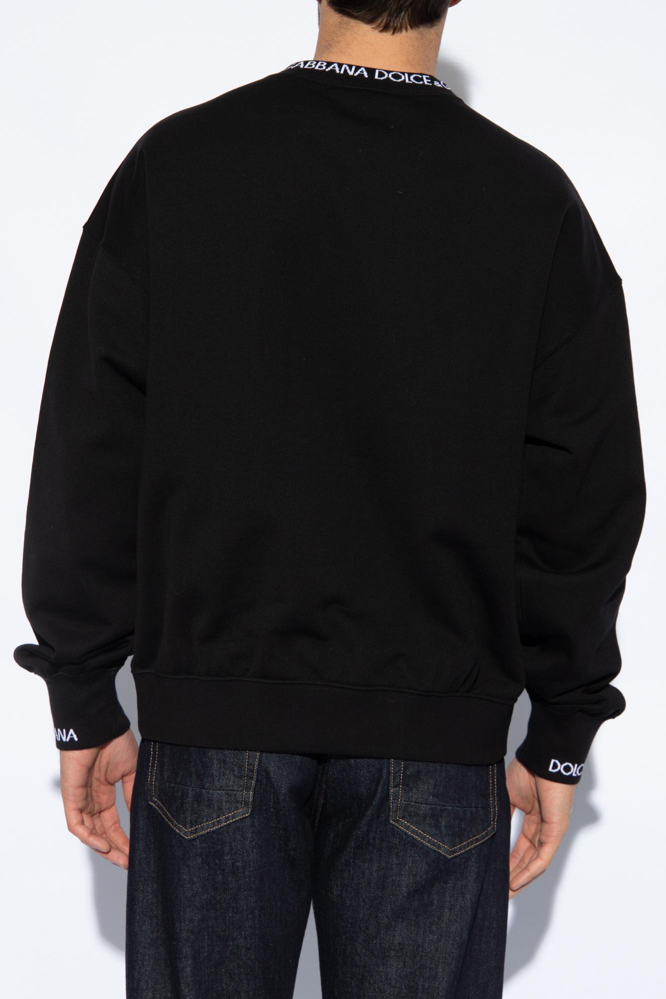 Shop Dolce & Gabbana Sweatshirt With Logo Patch In Black