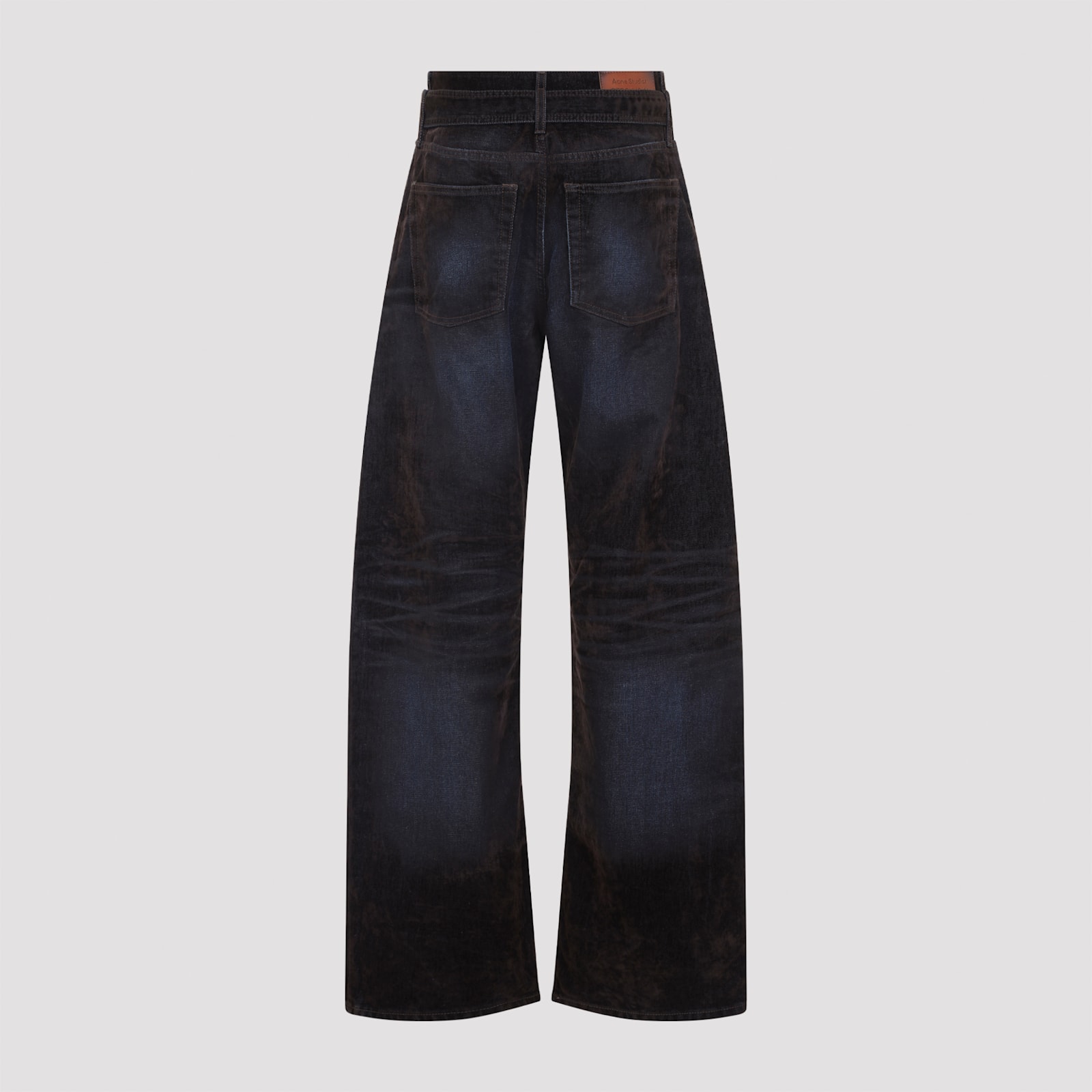 Acne Studios Trousers With Wide Leg And Belt Loops In Blue