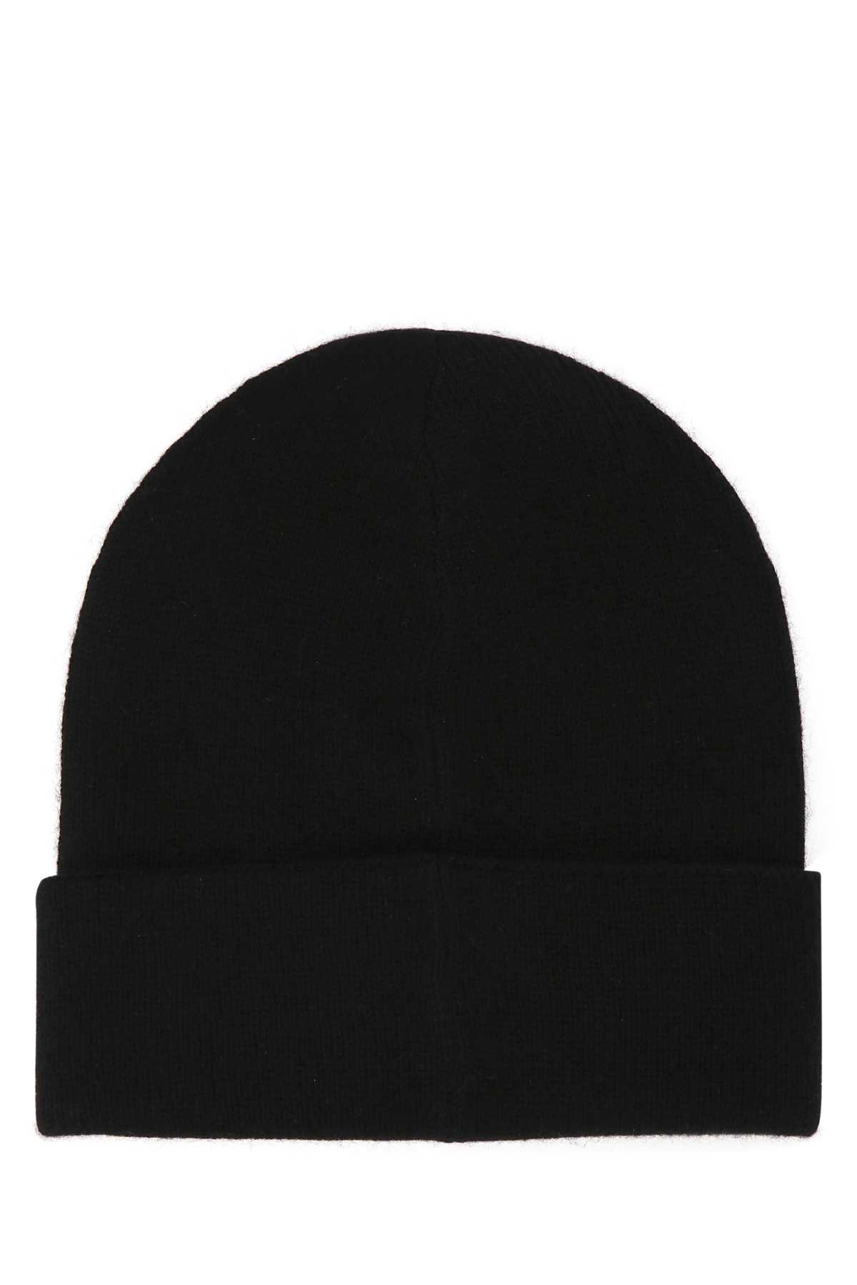 Alexander Mcqueen Black Cashmere Beanie Hat In 1078