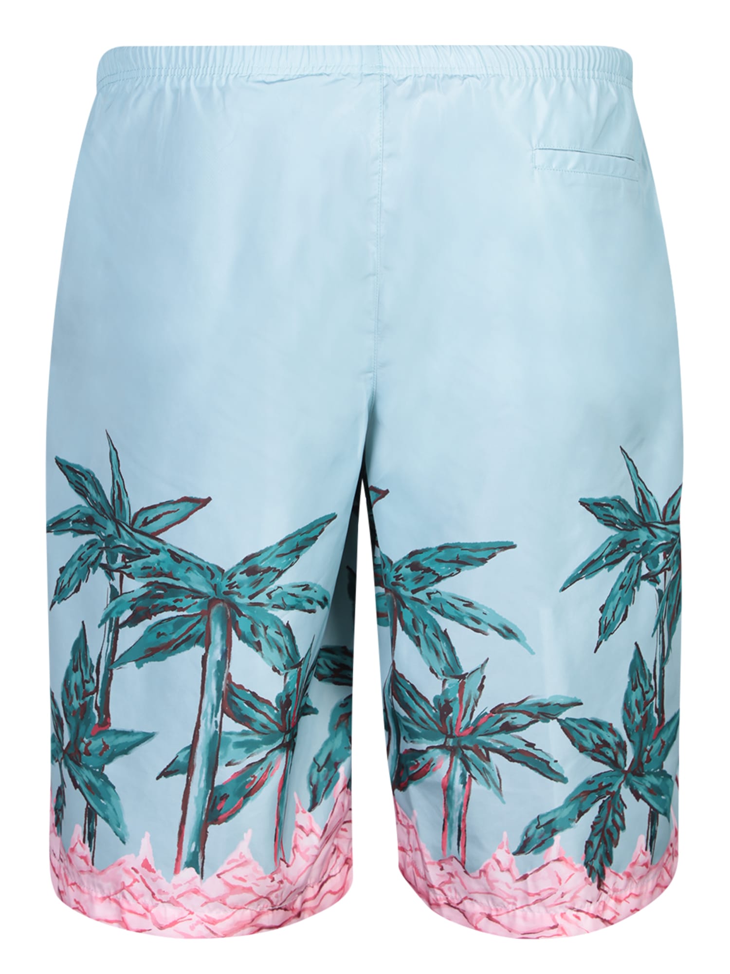 Shop Palm Angels Palm Tree Swimsuit In Blue