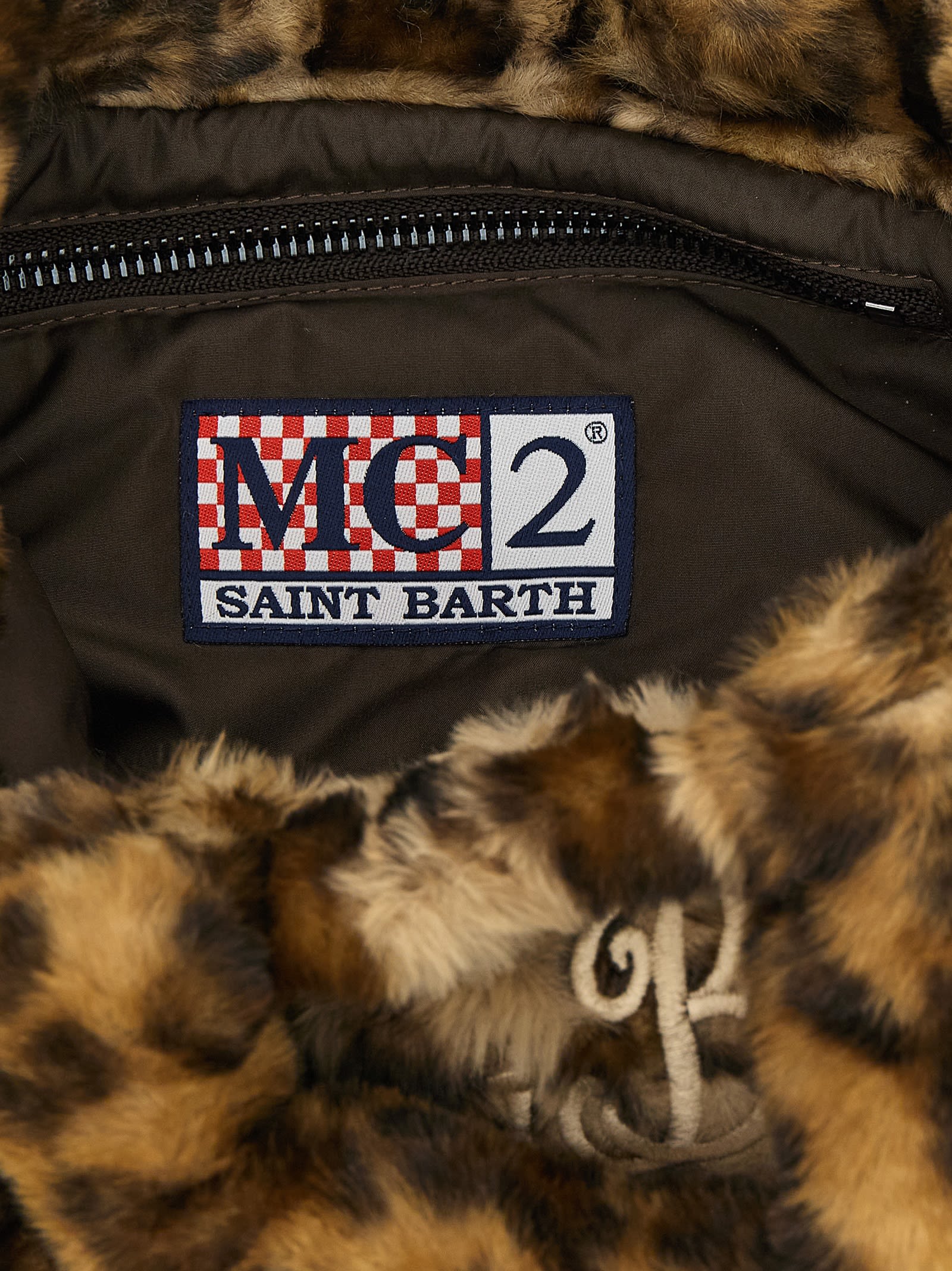Mc2 Saint Barth Vanity Soft Fur Mini Handbag In Brown