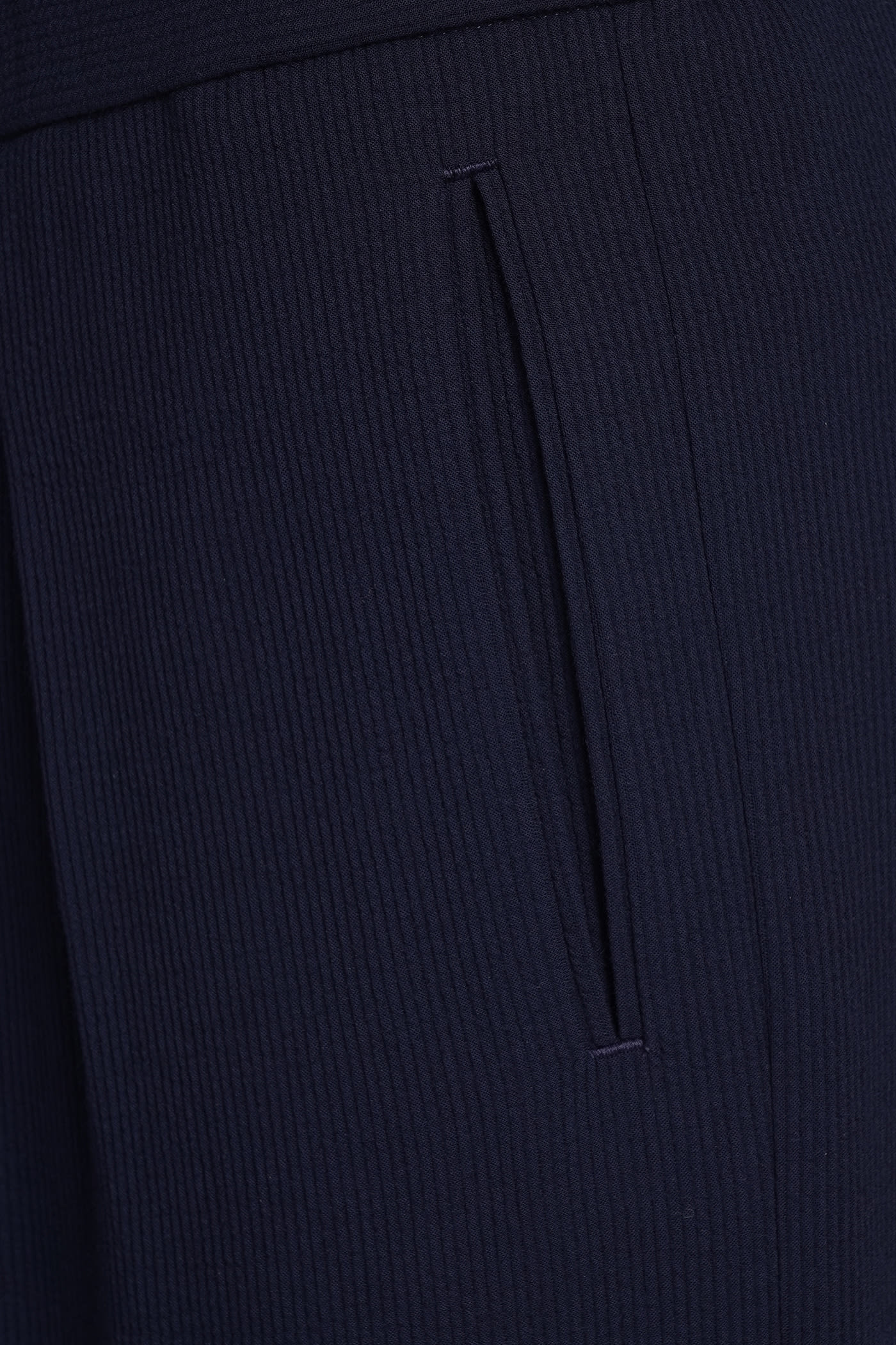 Shop Giorgio Armani Pants In Blue Wool