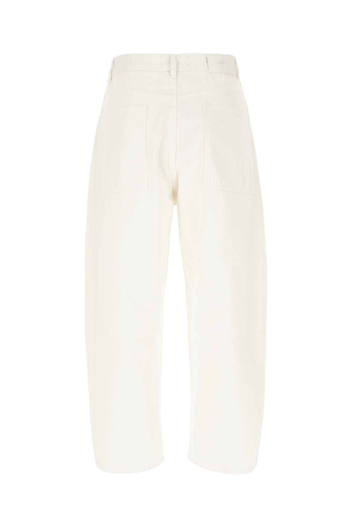 Shop Studio Nicholson White Denim Jeans In Parchment