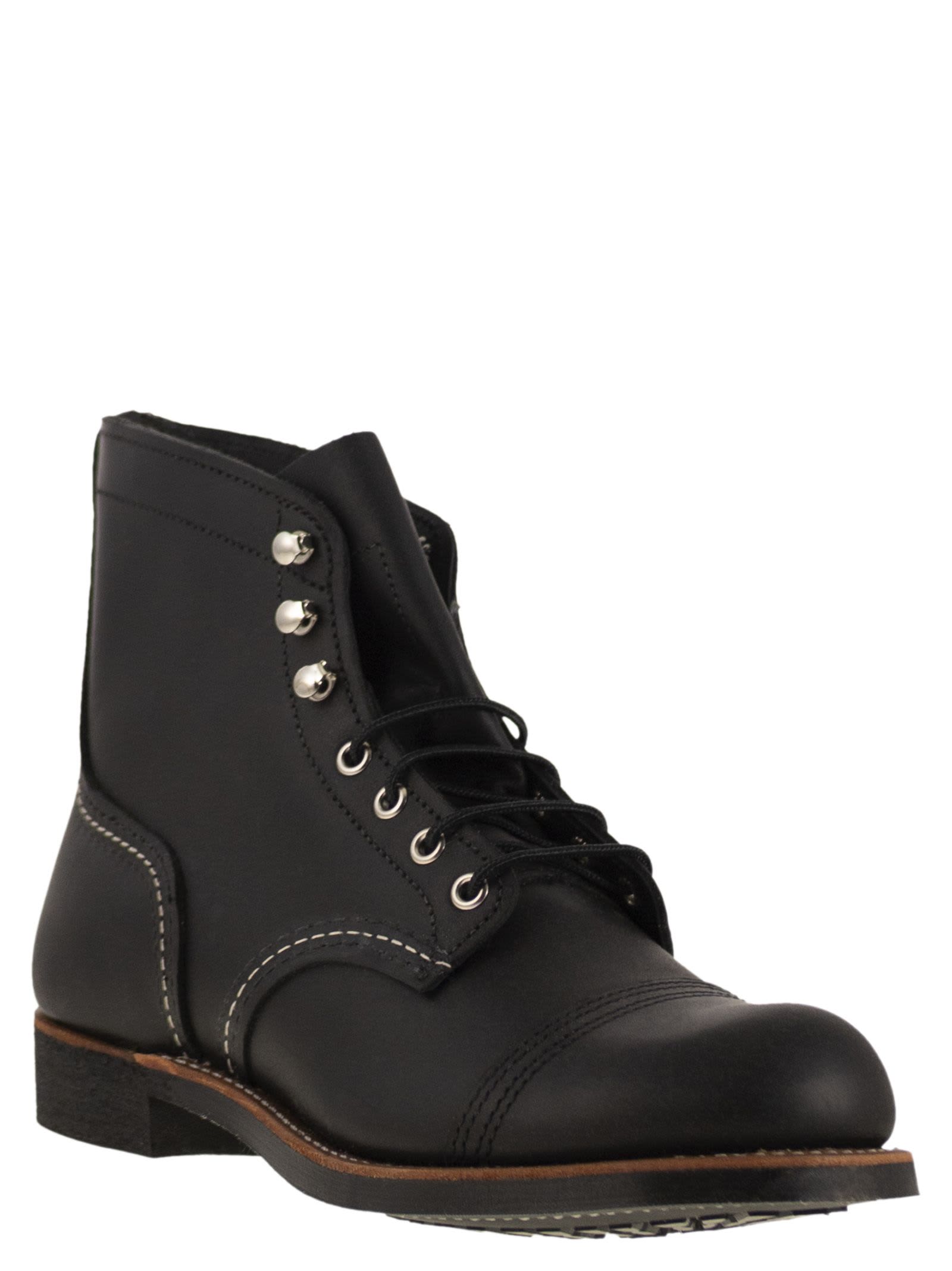 Red Wing "iron Ranger" Ankle Boots In Black