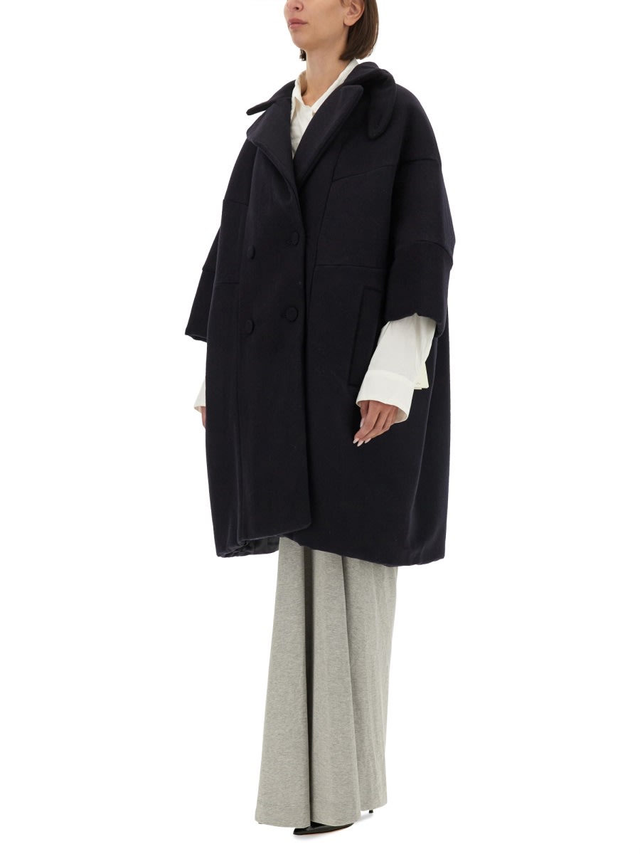 Shop Dries Van Noten Cocoon Coat In Blue