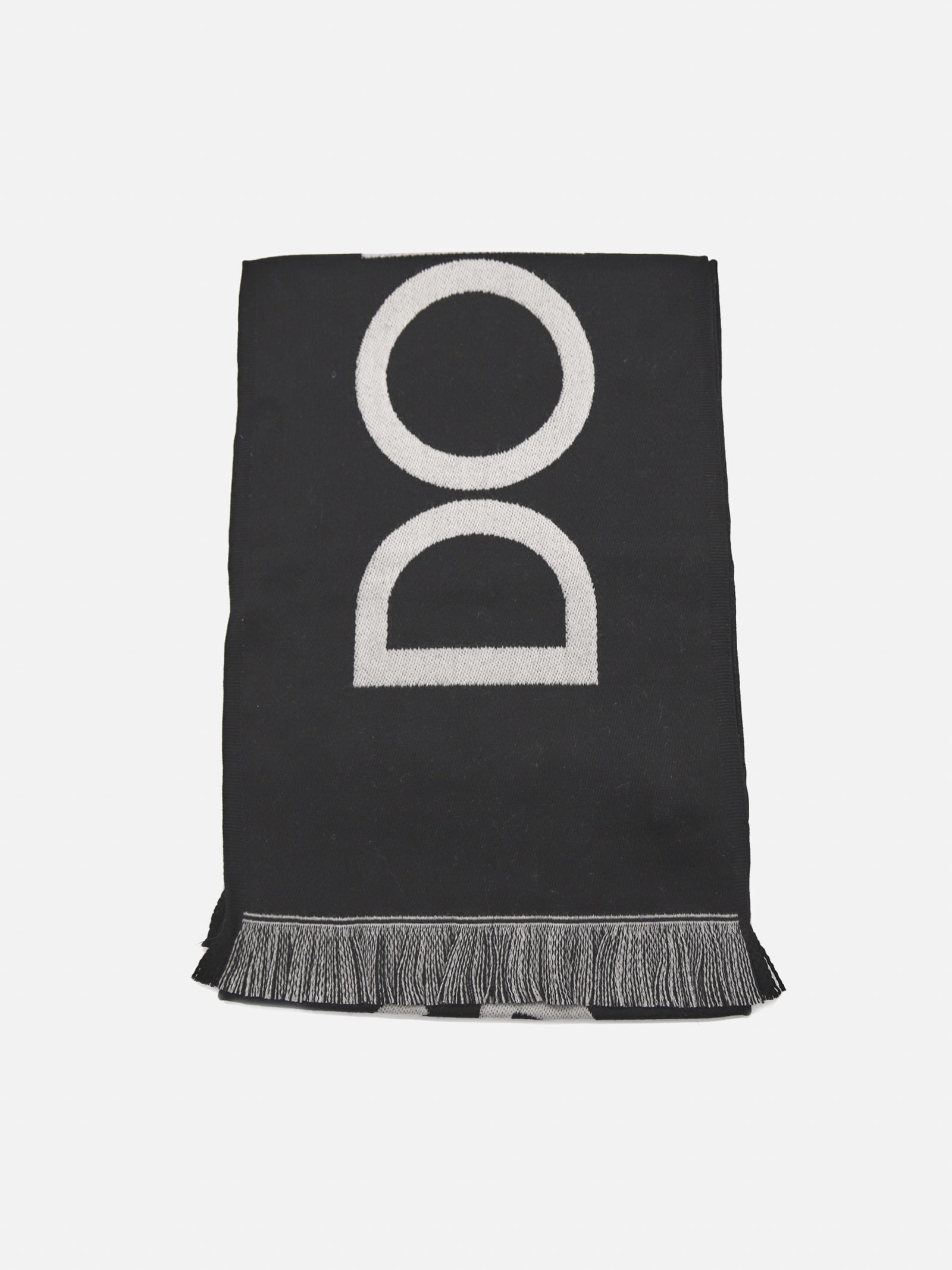 Dolce & Gabbana Wool Scarf With Contrasting Logo Print
