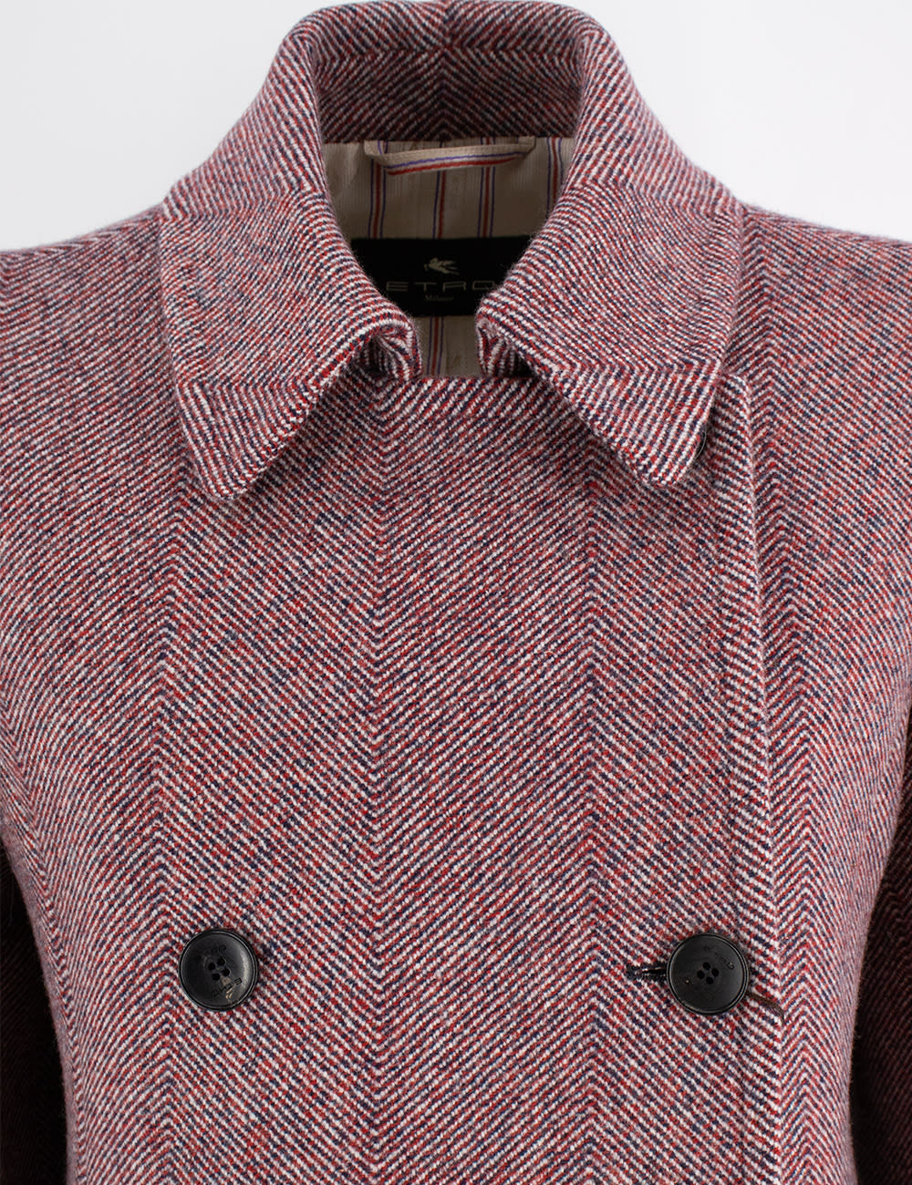 Shop Etro Coat In Bicolor