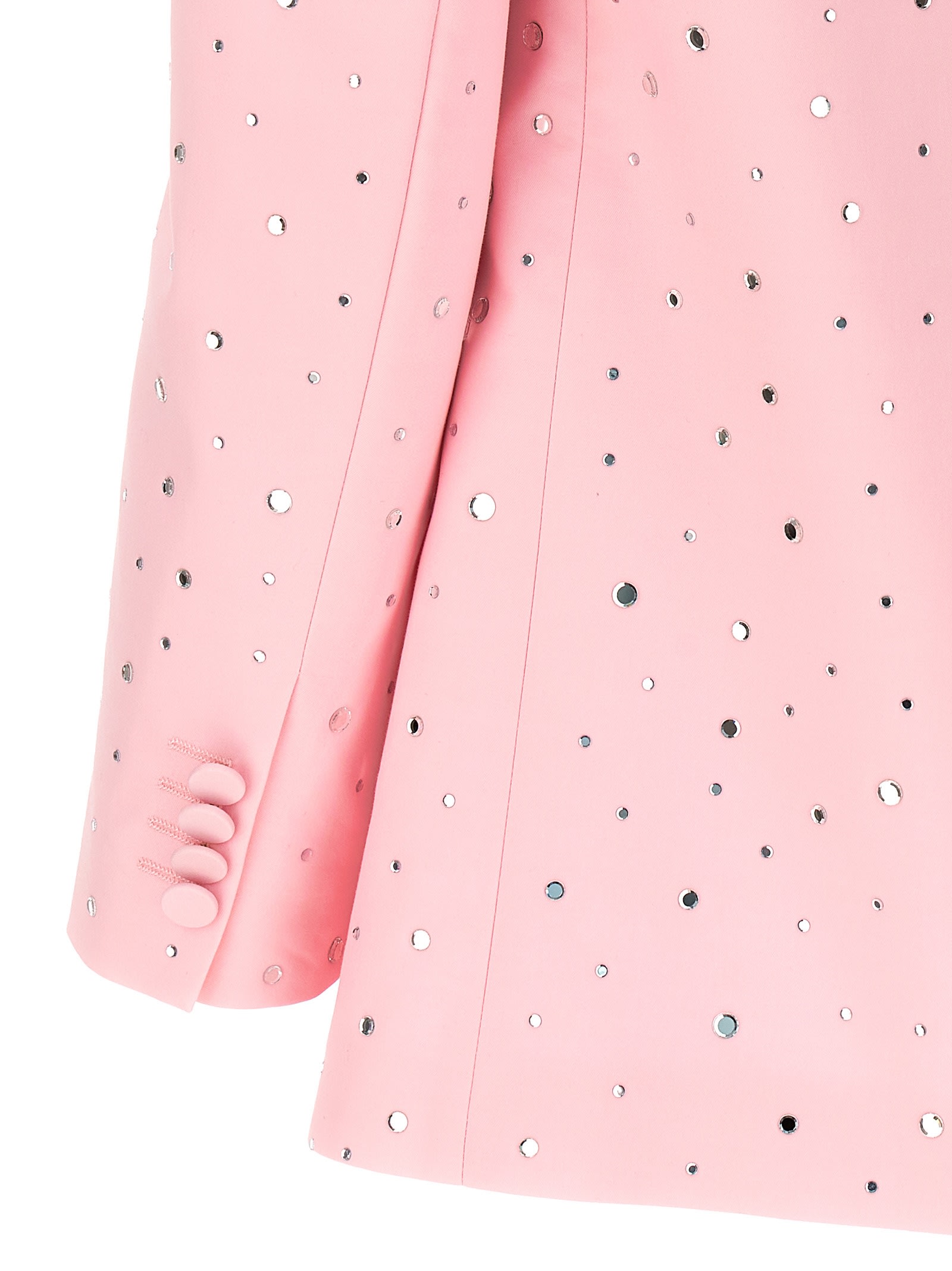 Shop Giuseppe Di Morabito All-over Crystal Blazer In Pink