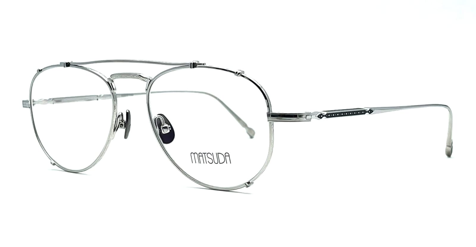 Shop Matsuda M3142 - Palladium White Rx Glasses In Silver