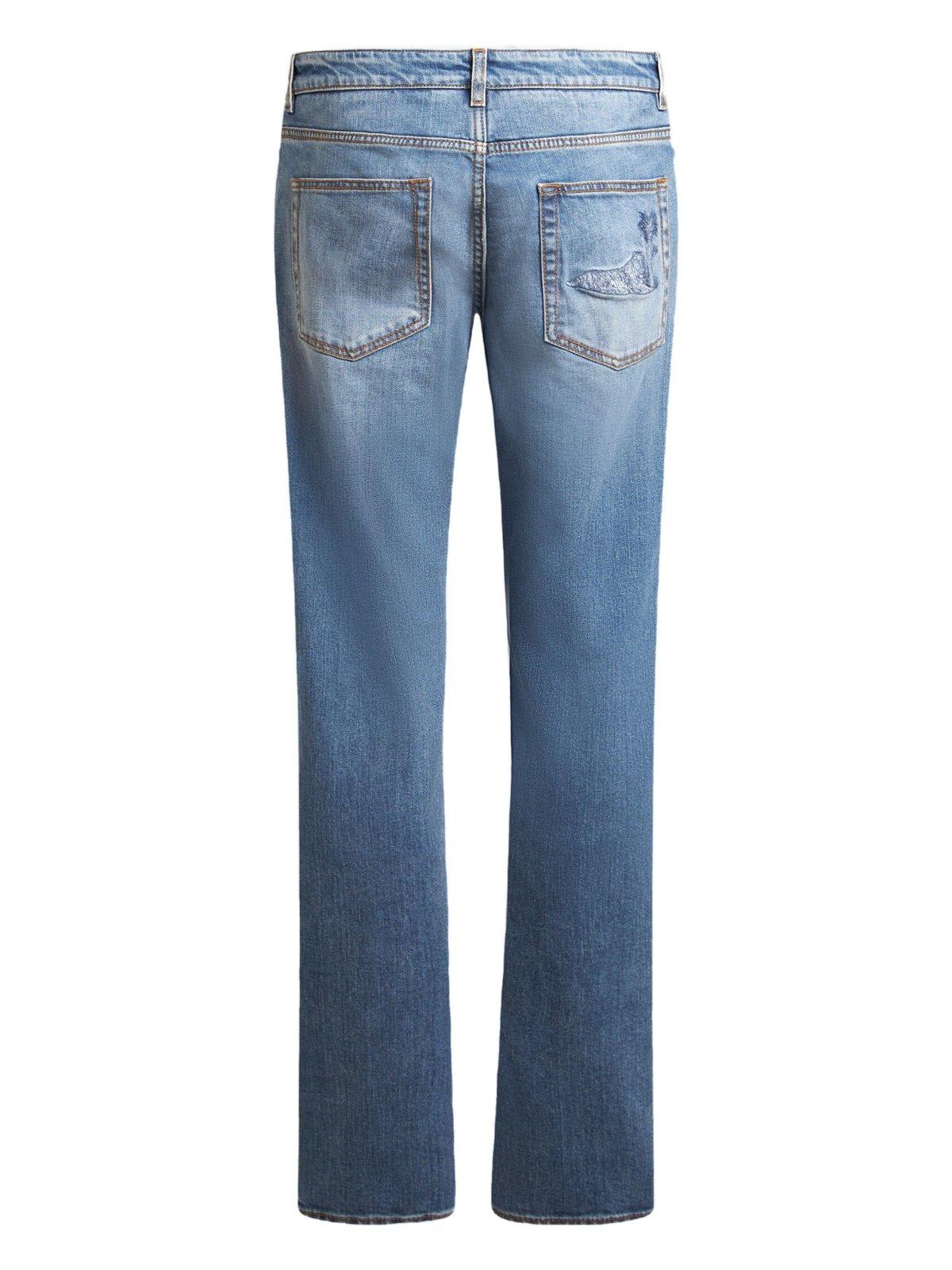 Etro , Jeans With Embroidery, Man, Light Blue, Size 33