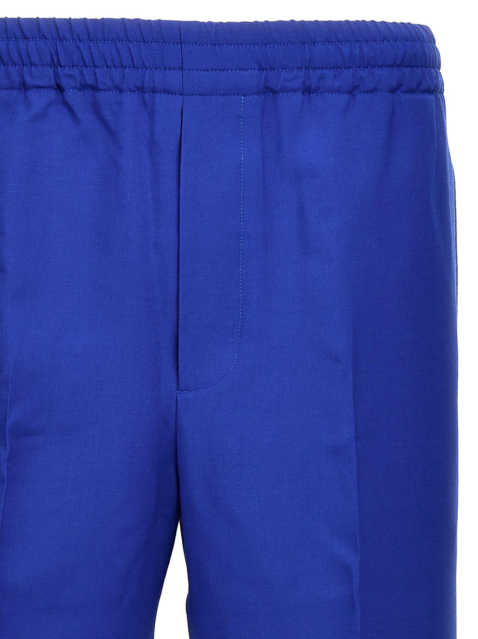 Shop Gucci Incrocio Gg Pants In Blue