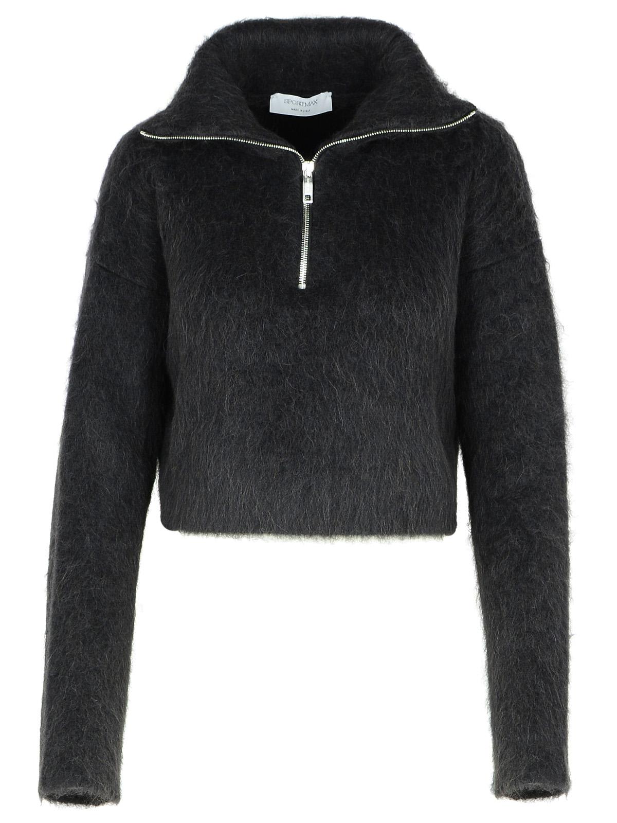 Shop Sportmax Falcone Black Alpaca Blend Sweater