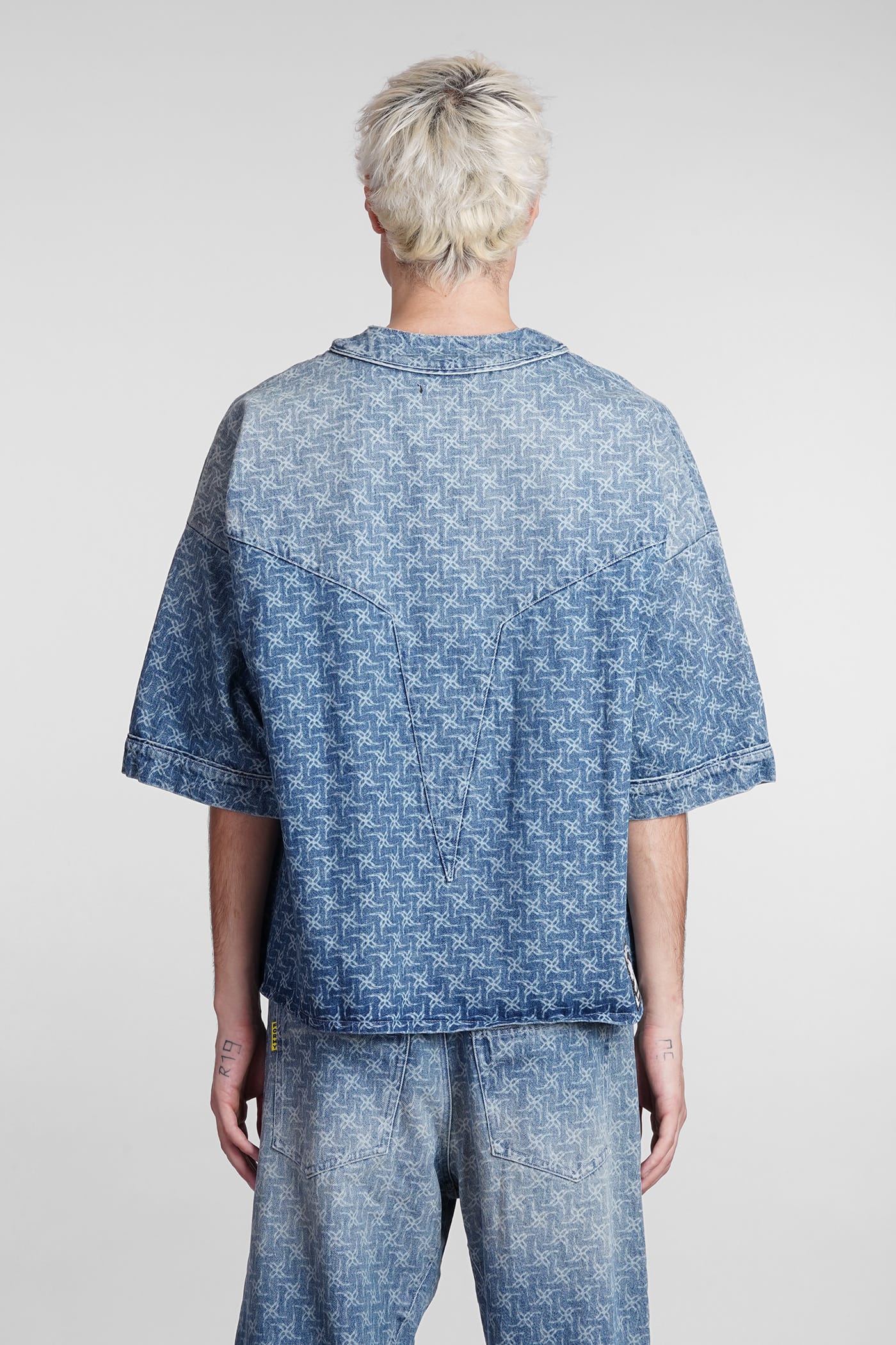 Shop Formy Studio Shirt In Blue Denim