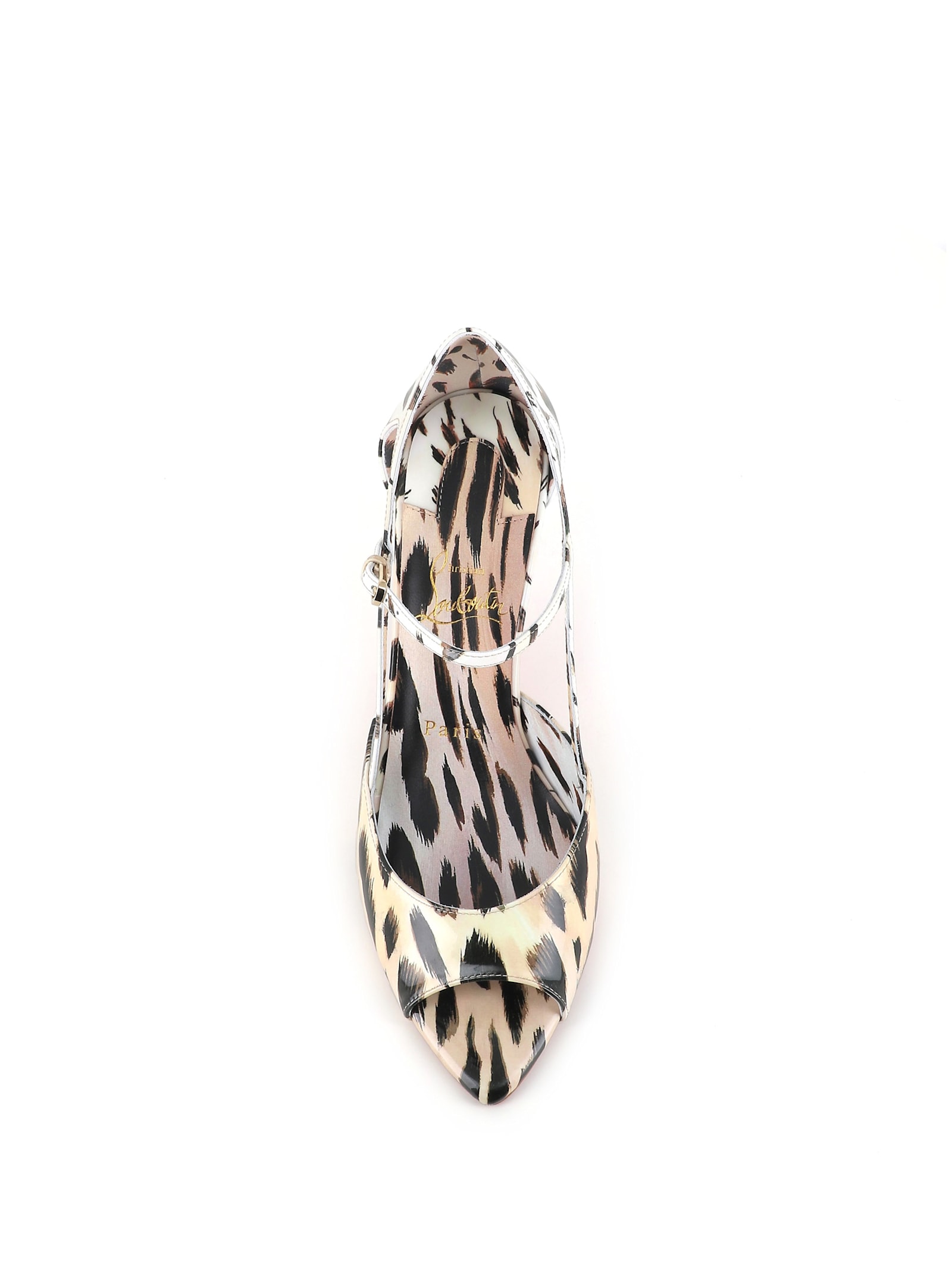 Christian Louboutin Décolleté Open Miss Z Strap 80 In Leopard