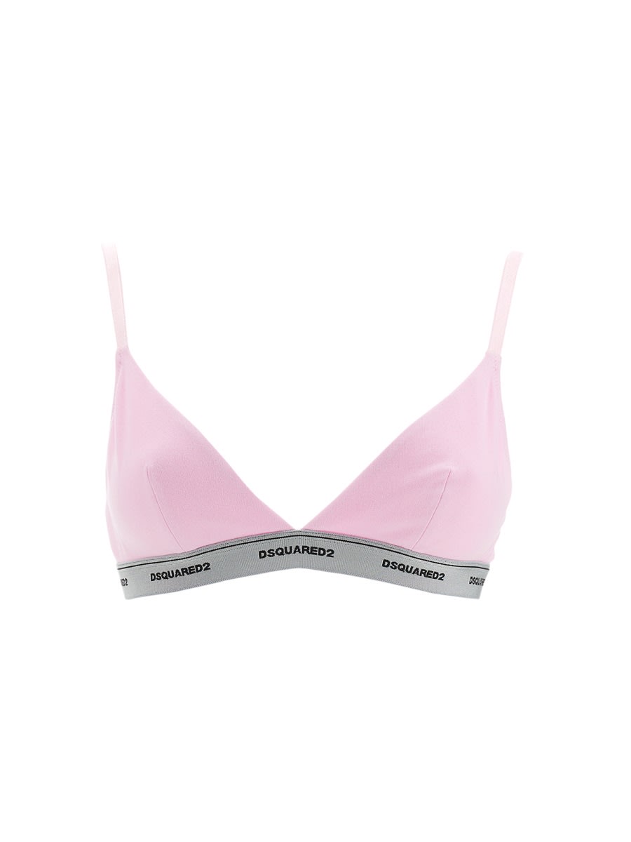 Shop Dsquared2 Bralette With Logo In Pink