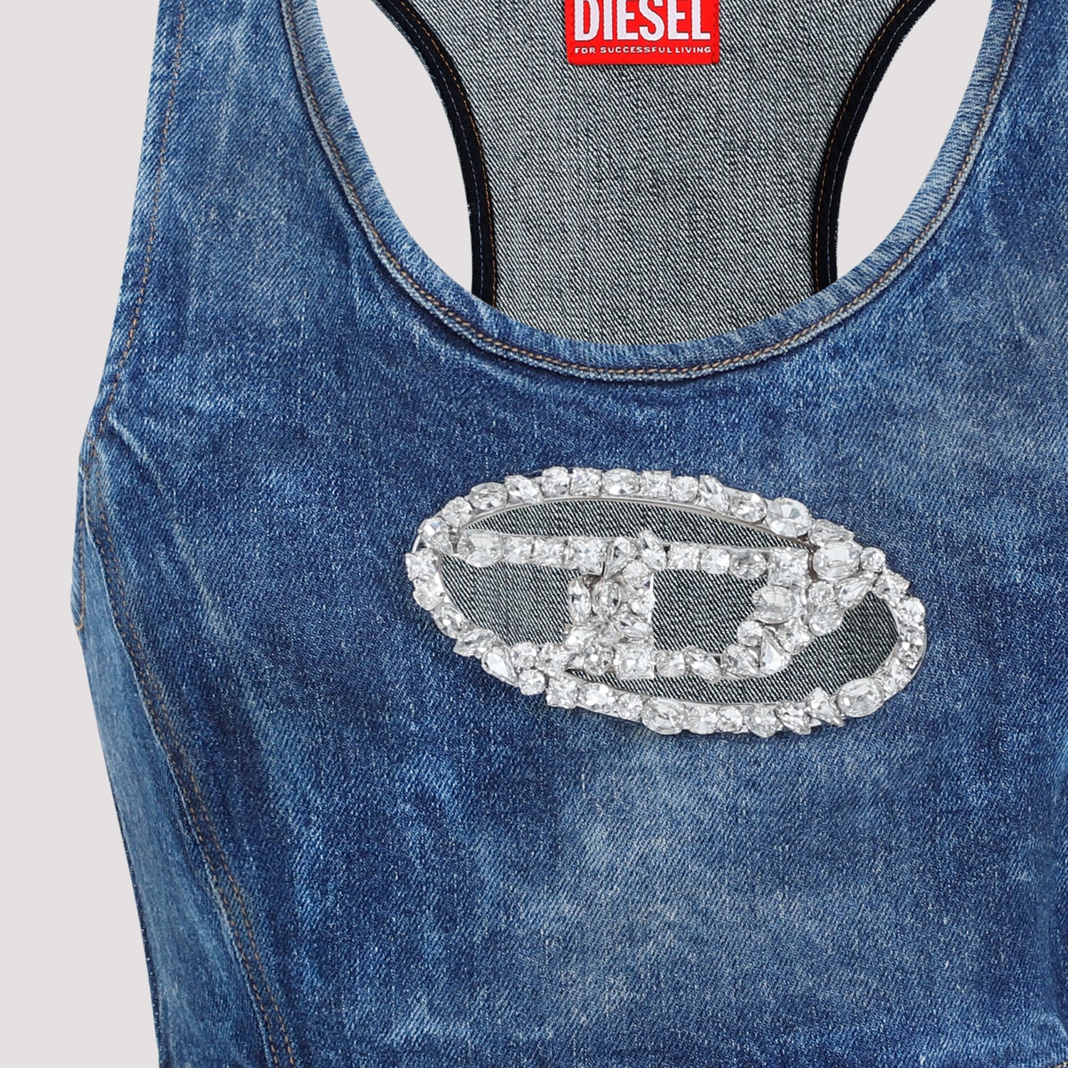 Shop Diesel Tops In Denim