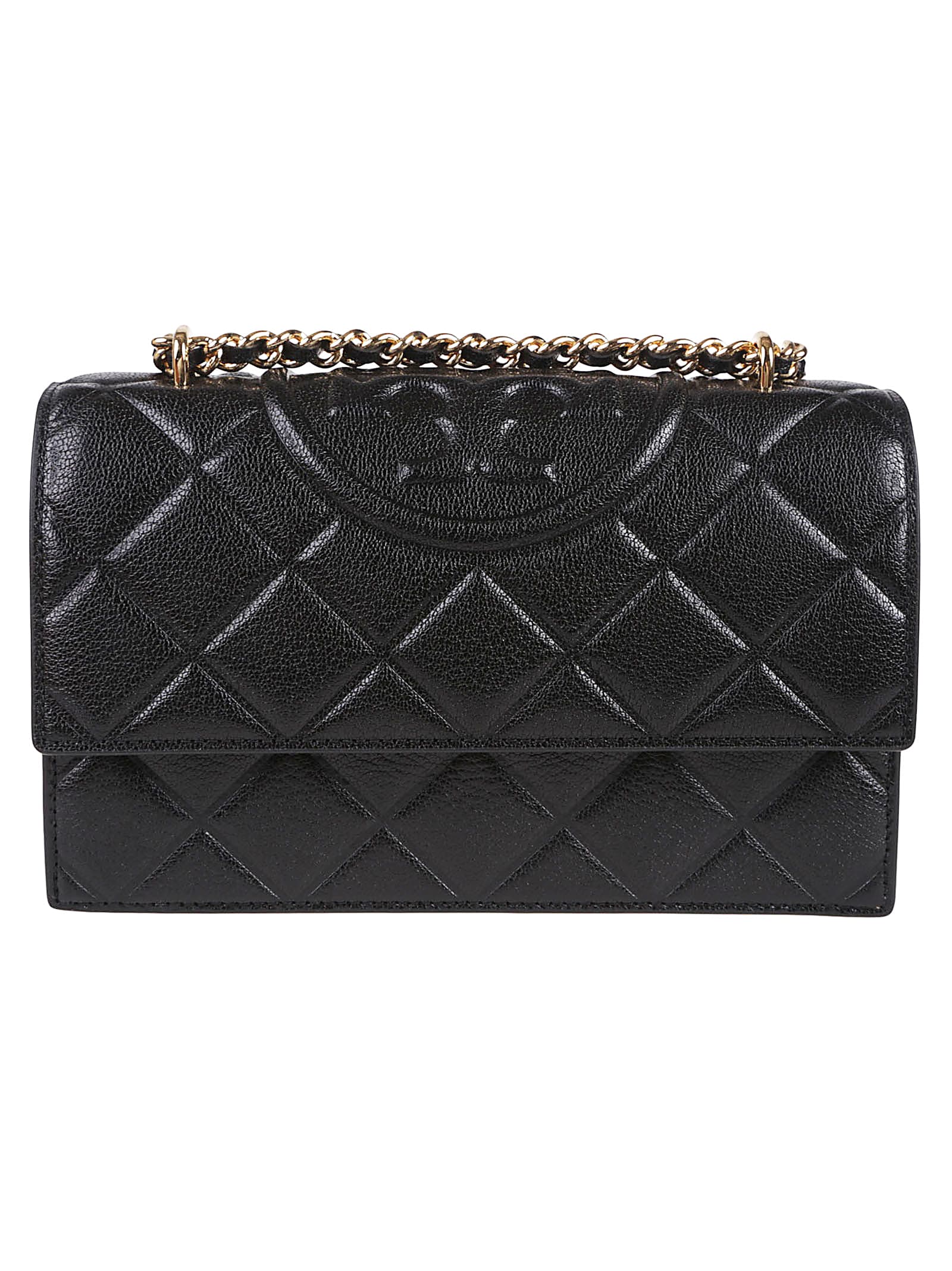 Tory Burch Small Fleming Convertible Shoulder Bag In Black