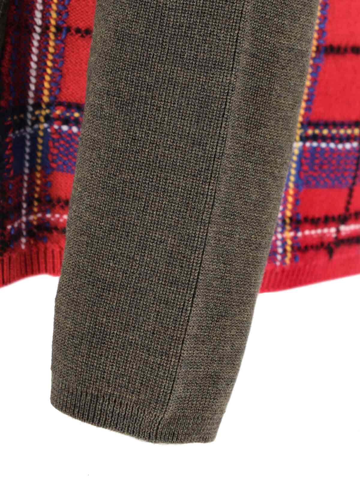 Comme Des Garçons Homme Deux Wool Sweater In Green