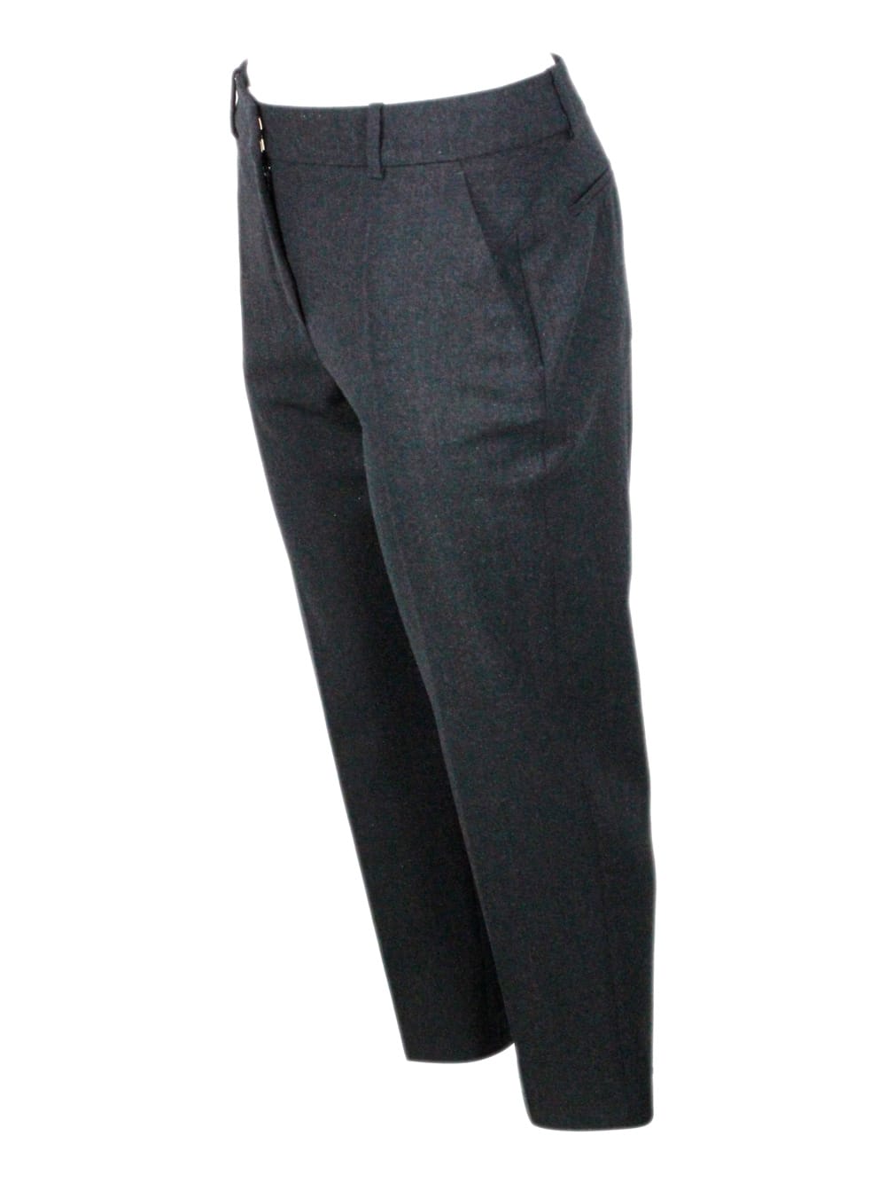 Eleventy Cotton Blend Slim Fit Pants In Black
