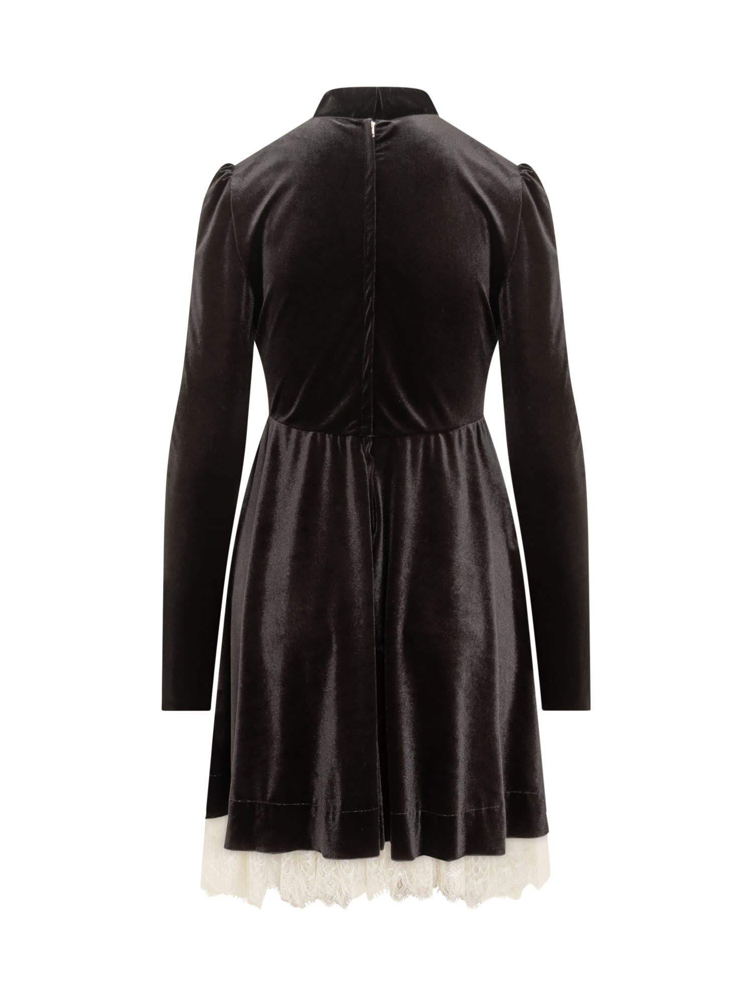 Shop Philosophy Di Lorenzo Serafini Velvet Dress In Fantasia Nero