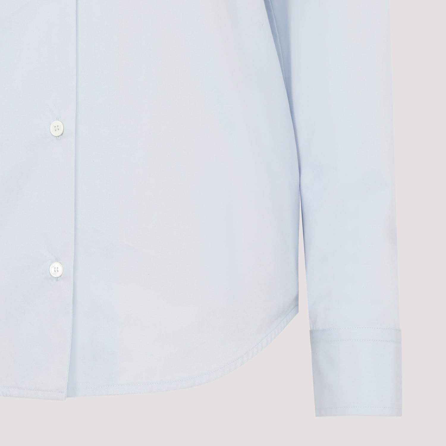 Shop Off-white Poplin Cross Belt Shirt In Light Blue