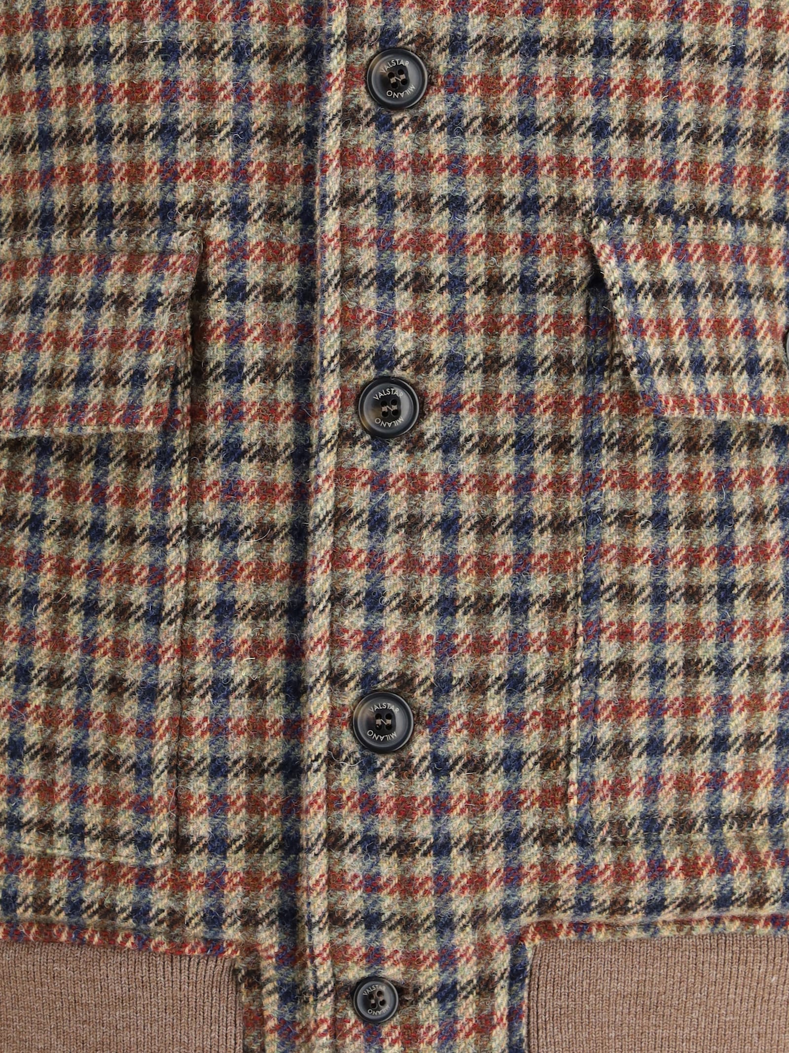 Valstar Ino Jacket In Prince Of Wales Lambswool In Multi