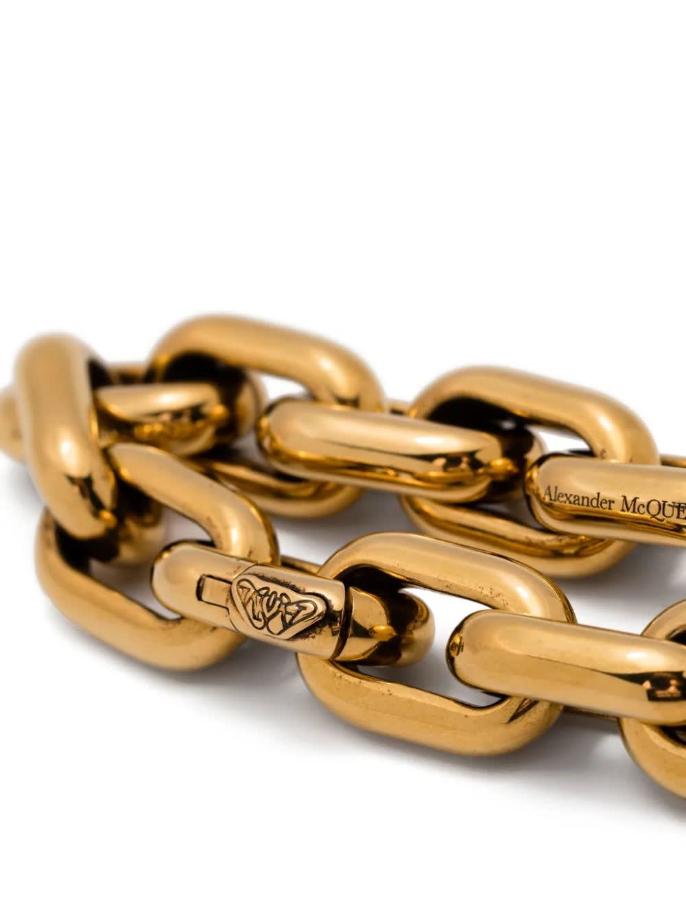 Shop Alexander Mcqueen Antique Gold Peak Chain Bracelet