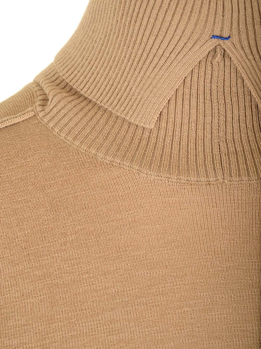 Shop Burberry Wool Turtleneck In Beige