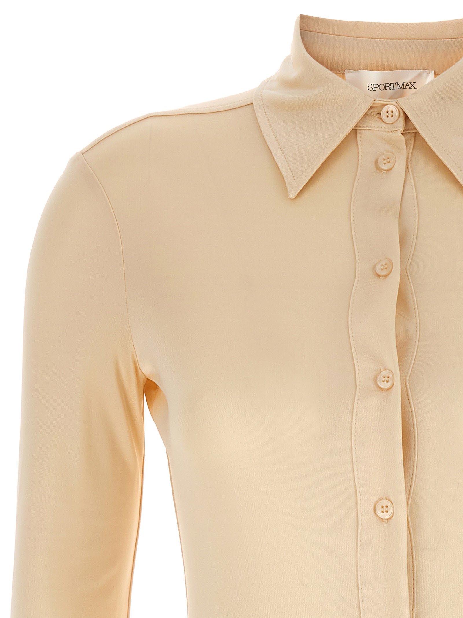 Sportmax Woman Bodysuit Ivory Size L Viscose In Beige