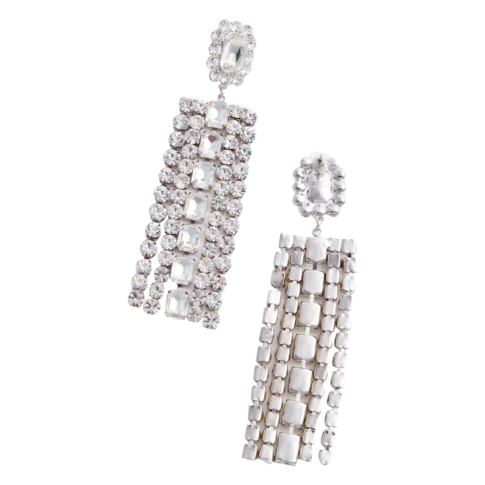 Self-portrait Multi Crystal Droplet Jewelry Silver