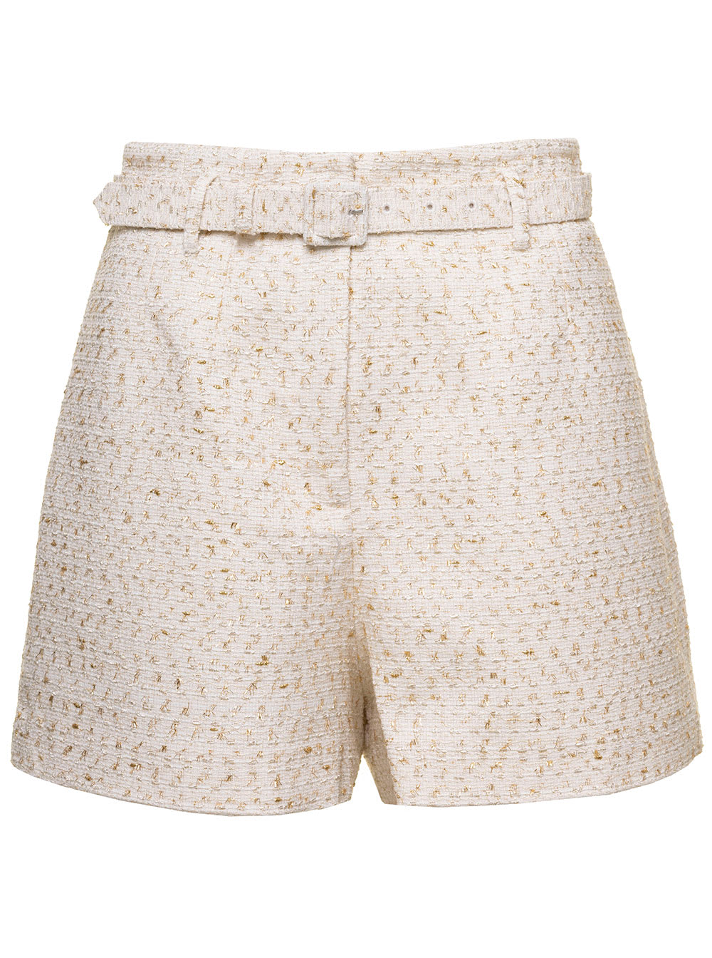 Cream Boucle Shorts