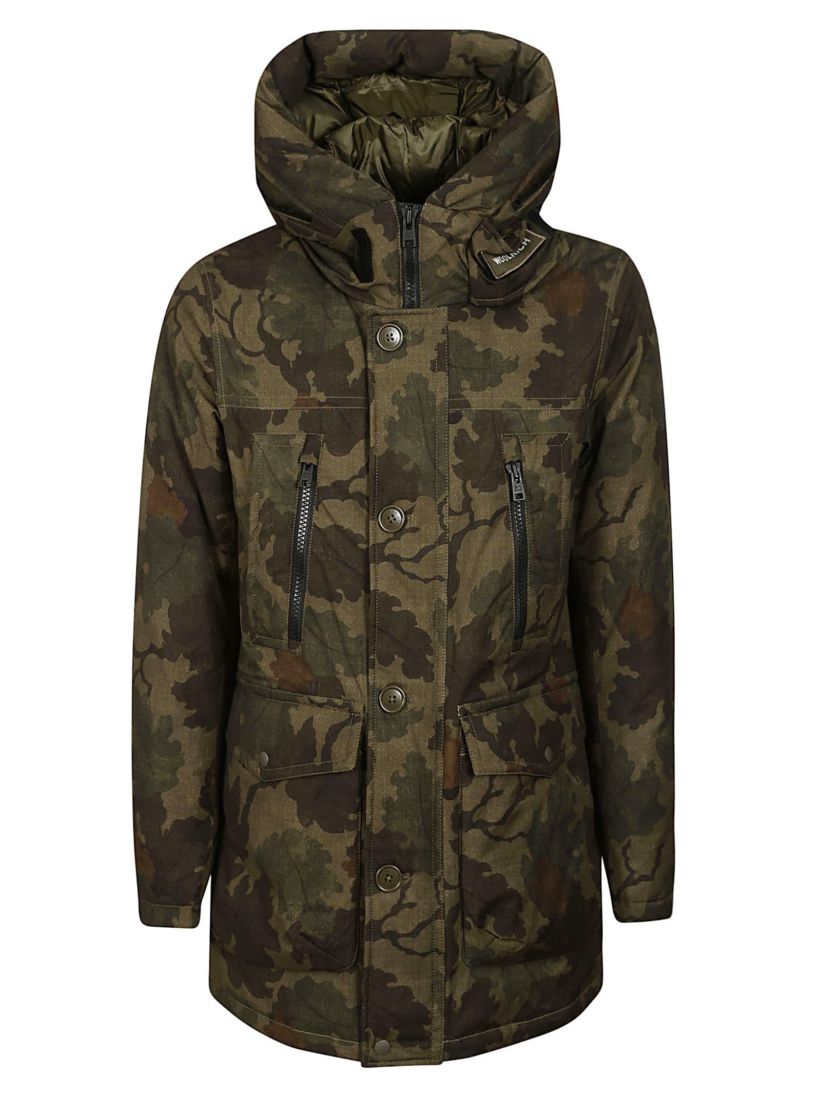 Woolrich Mitchell Arctic Parka In Green Mitchell Camo