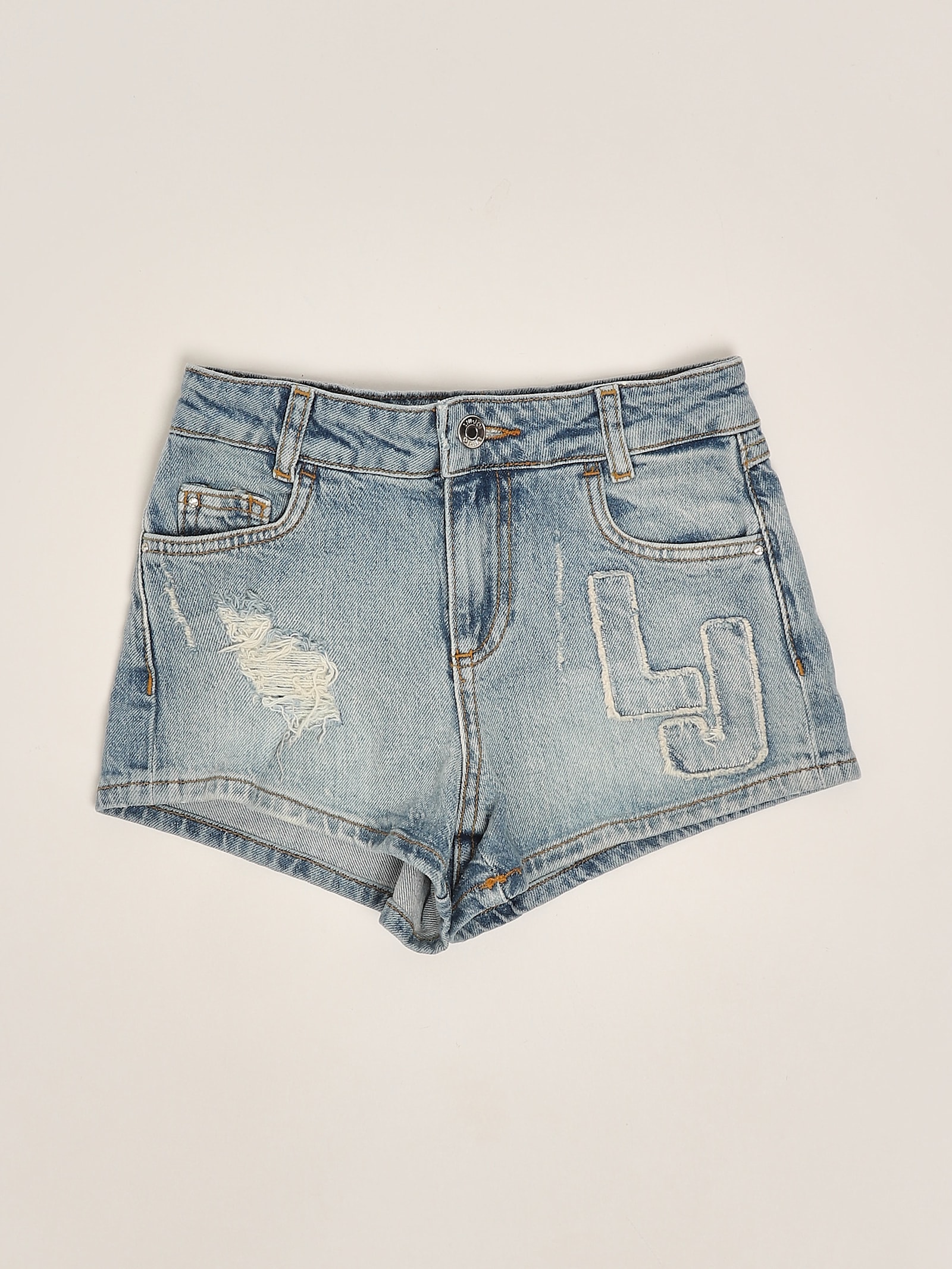 Liu •jo Kids' Denim Shorts Shorts In Blue