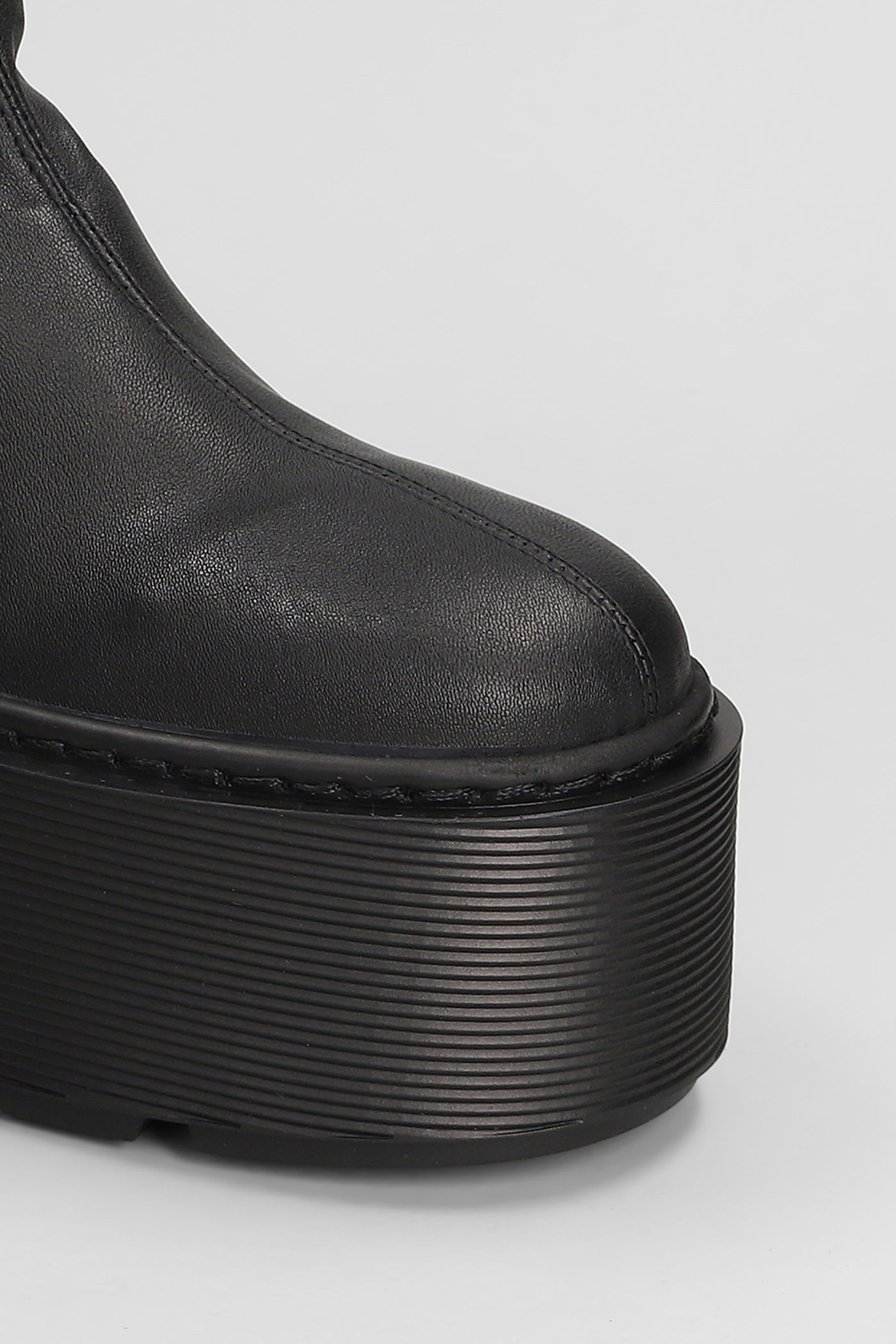 Vic Matie Fiction 101 High Heels Ankle Boots In Black Leather In Black