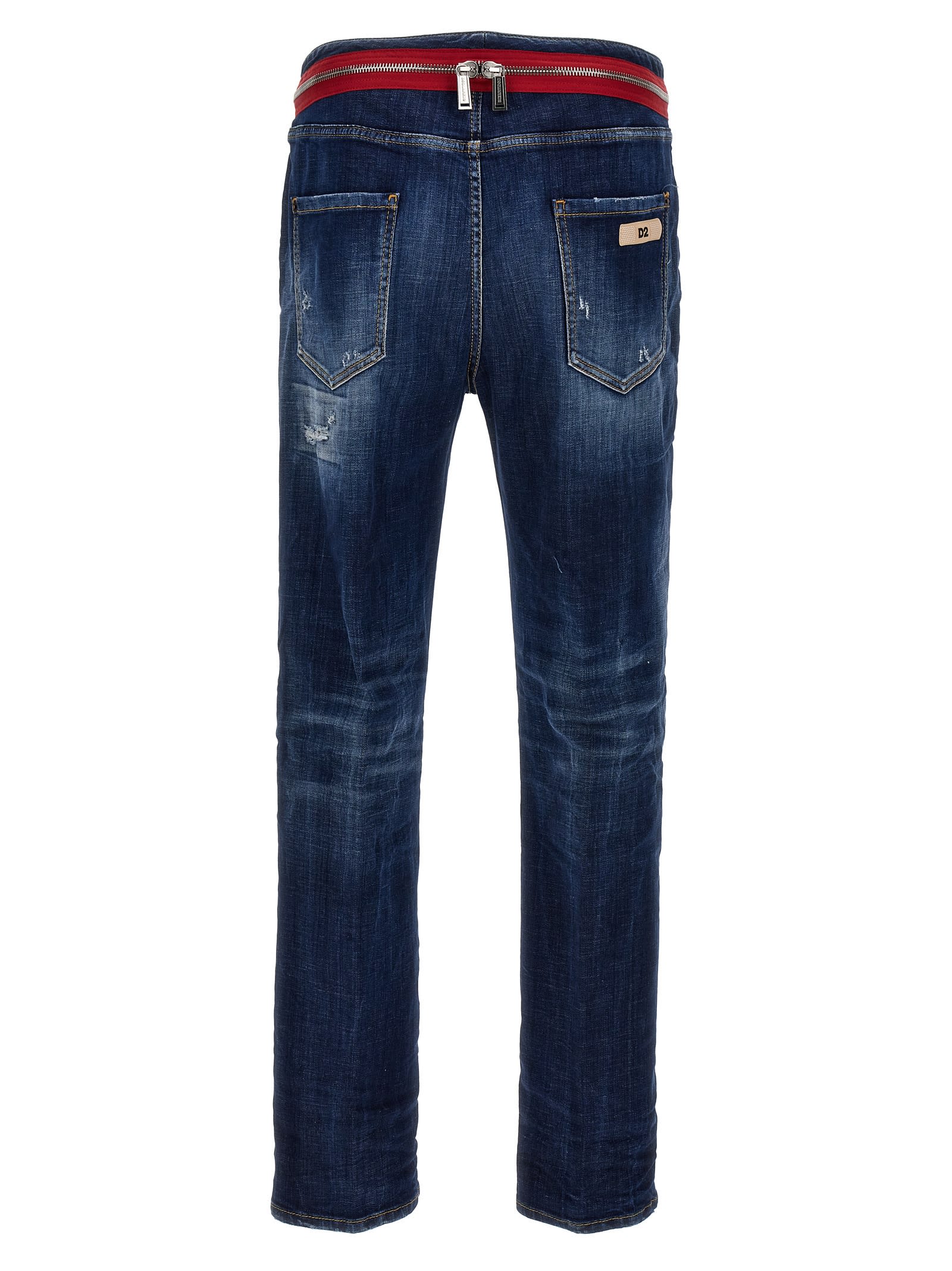 Dsquared2 '642' Slim Fit Jeans With Distressed Detailing In Blue