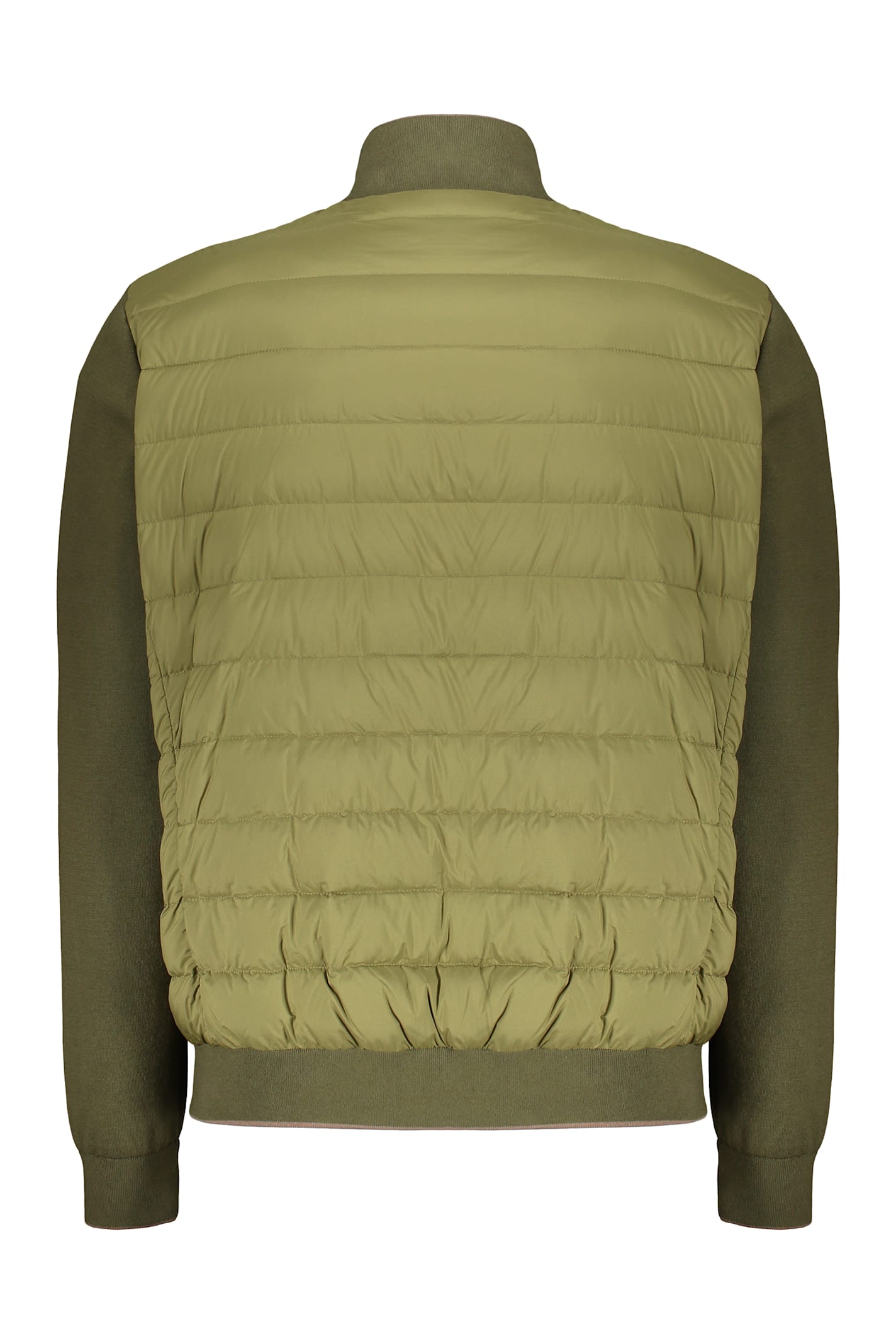Moorer Quilted-design Jacket In Green