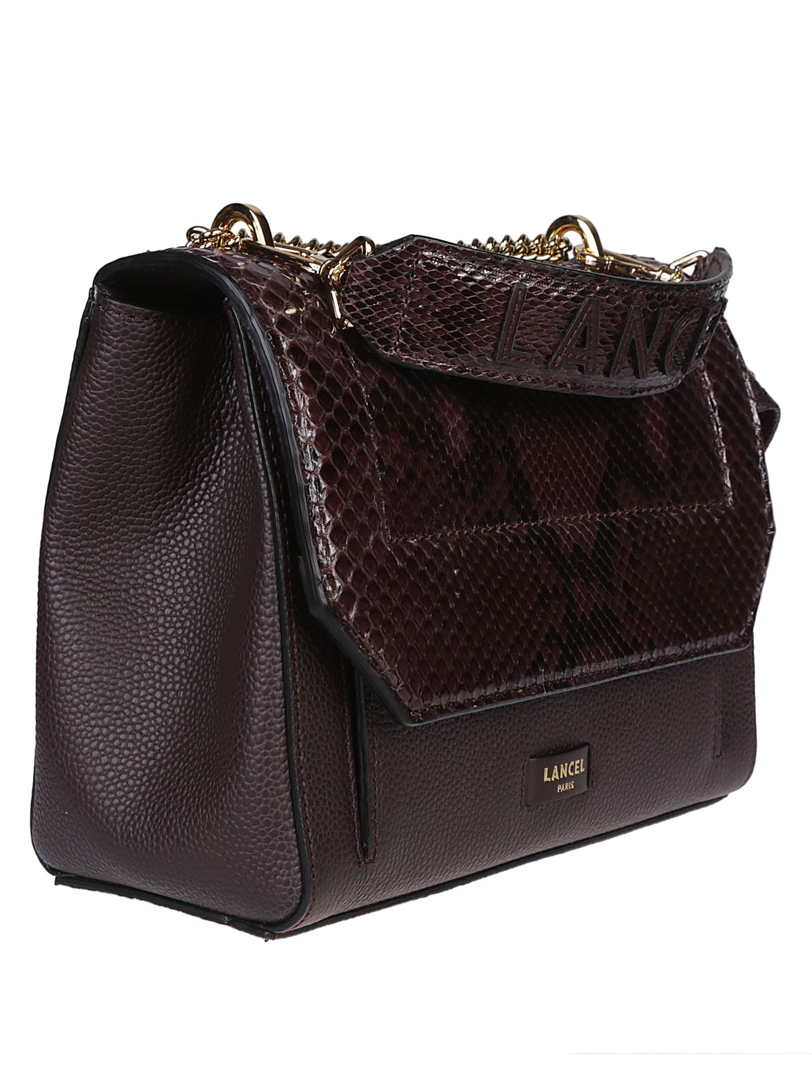 Shop Lancel Ninon Large Flap Bag In Chocolate