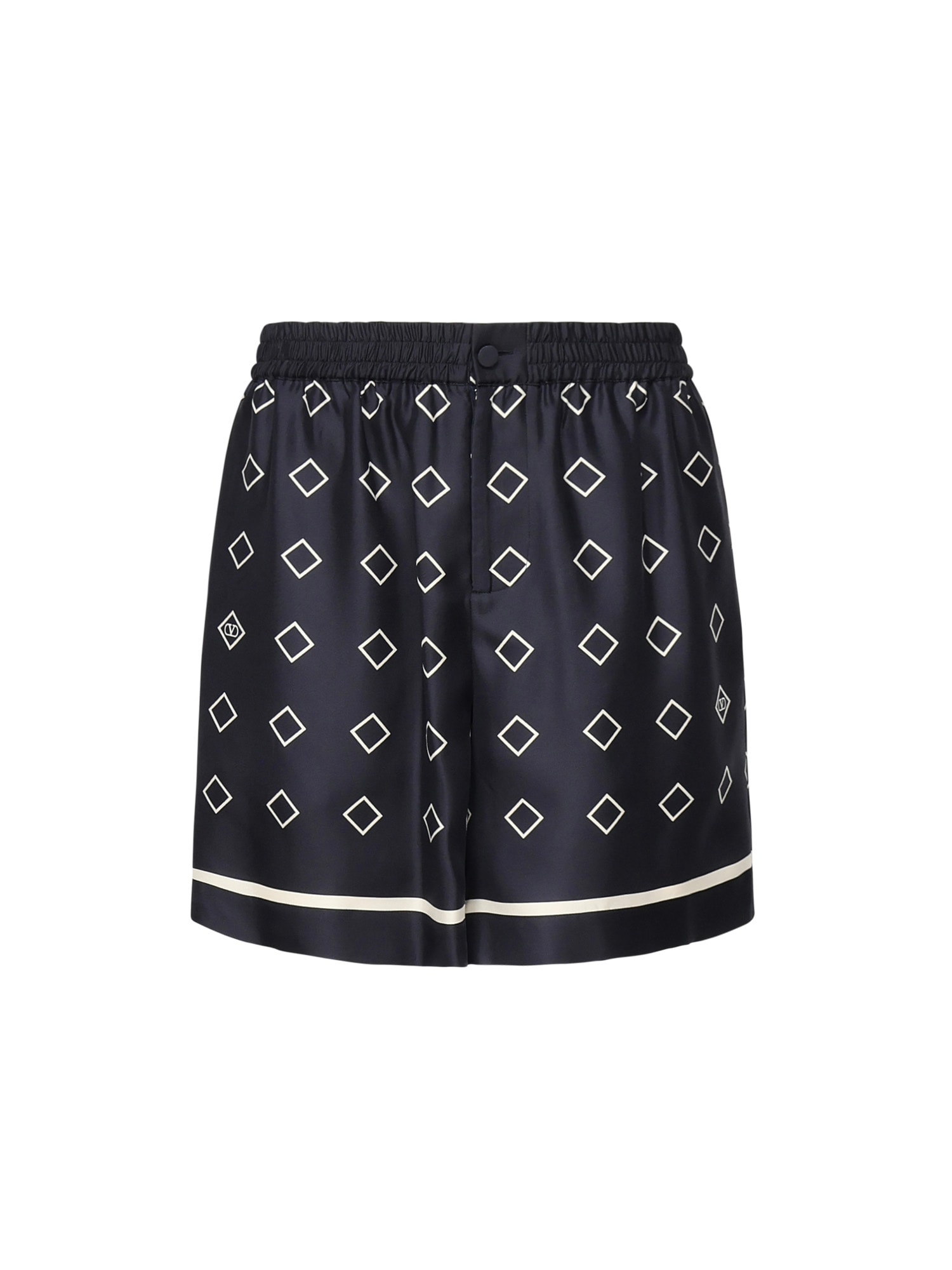 Printed Silk Bermuda Shorts