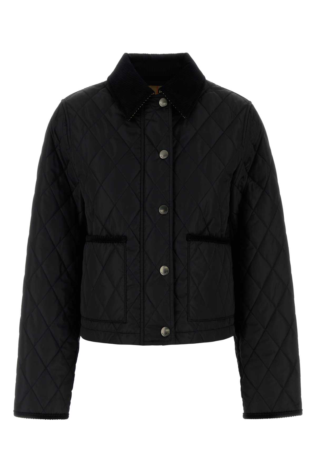 Burberry Black Nylon Jacket In Black