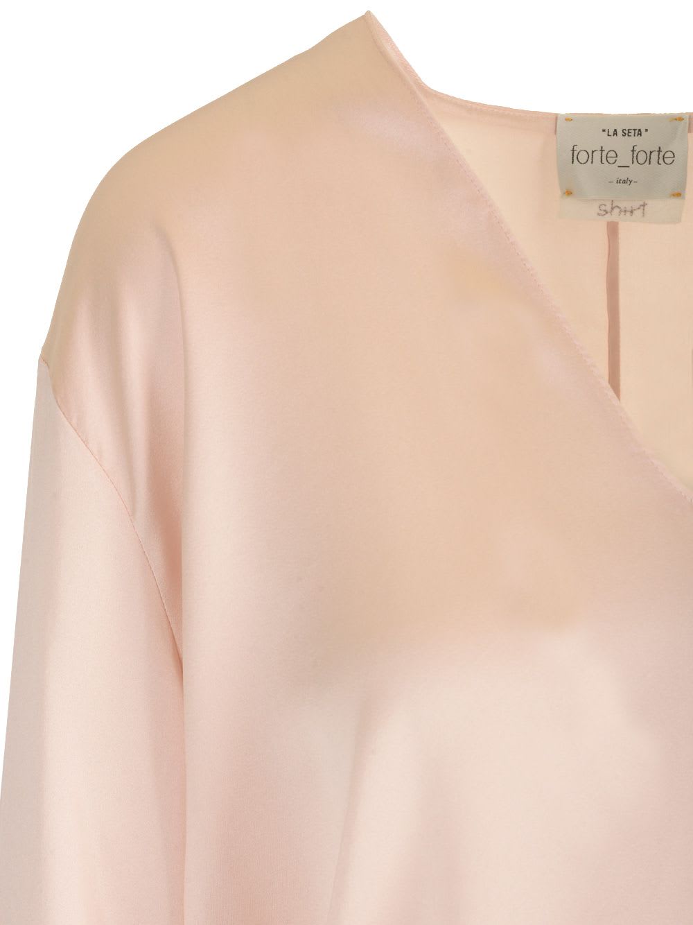 Shop Forte Forte Silk Satin Top In Oyster