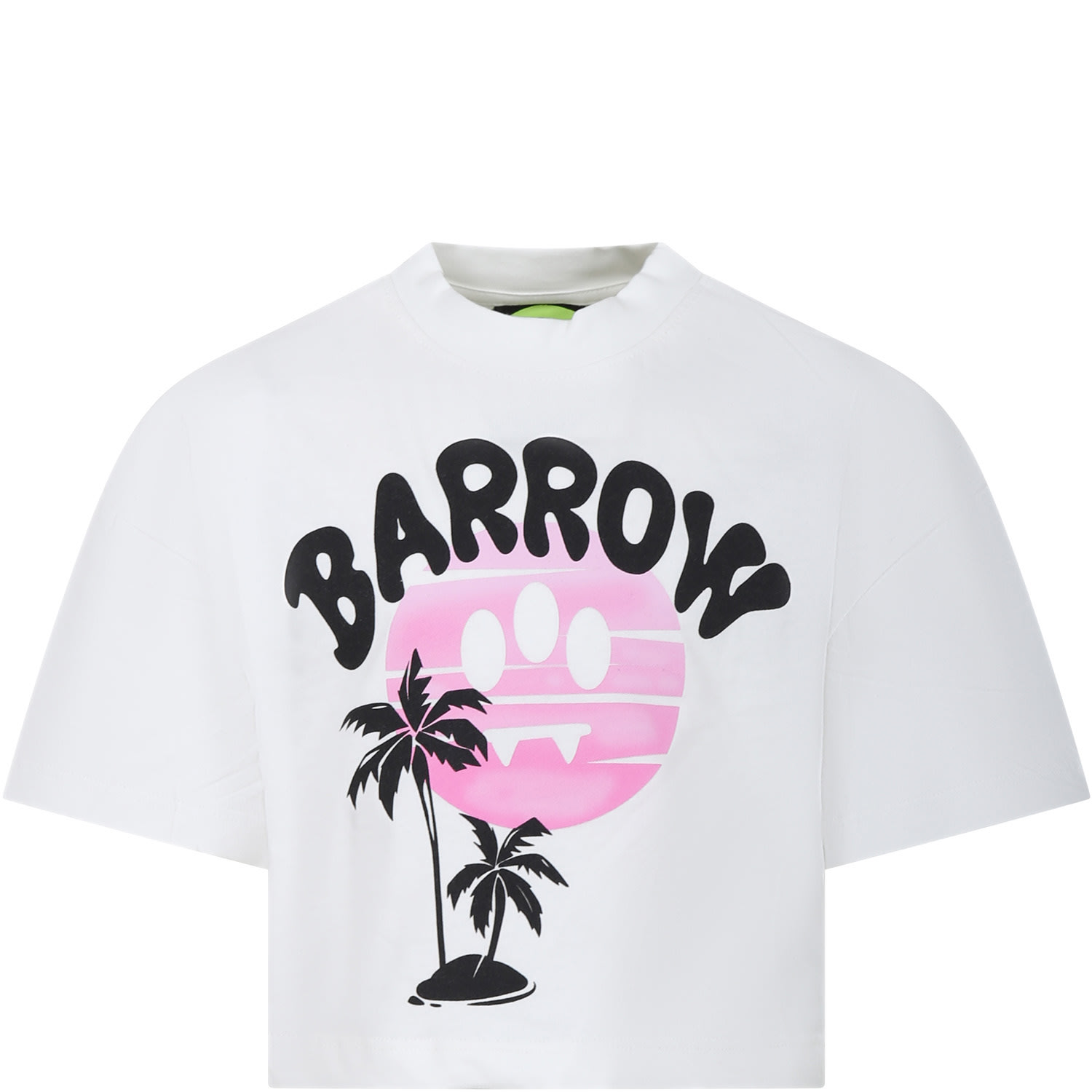 Shop Barrow White T-shirt For Girl With Logo