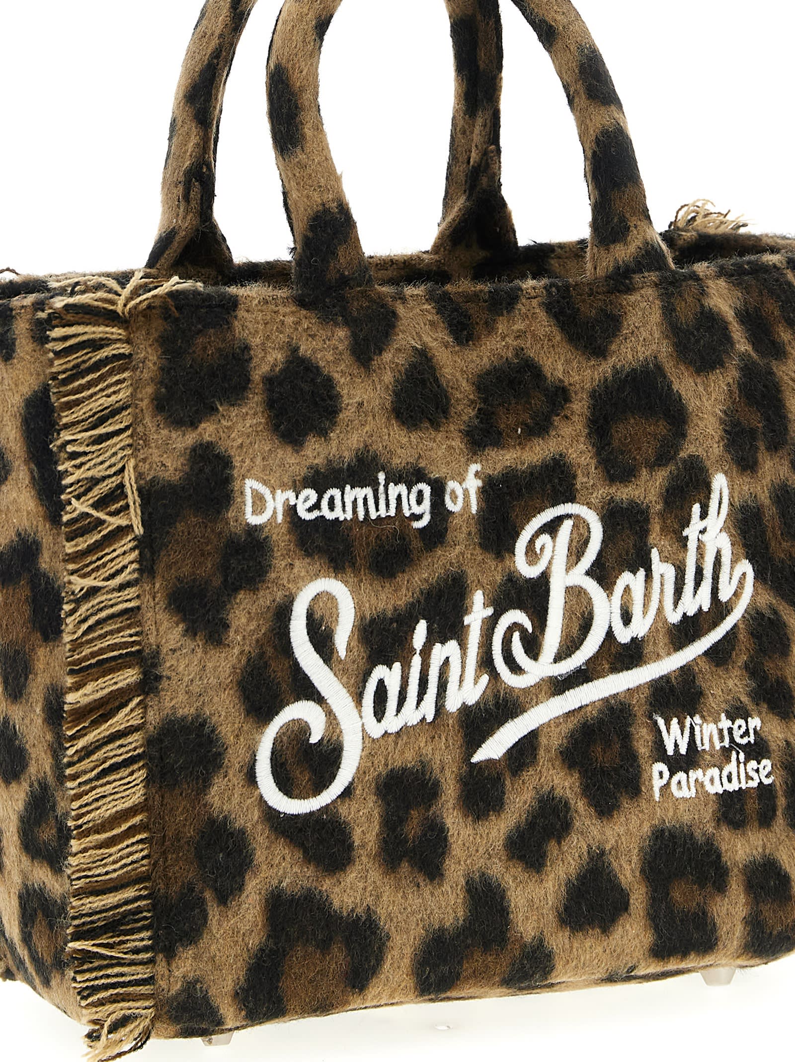 Mc2 Saint Barth Vanity Felt Mini Handbag In Brown