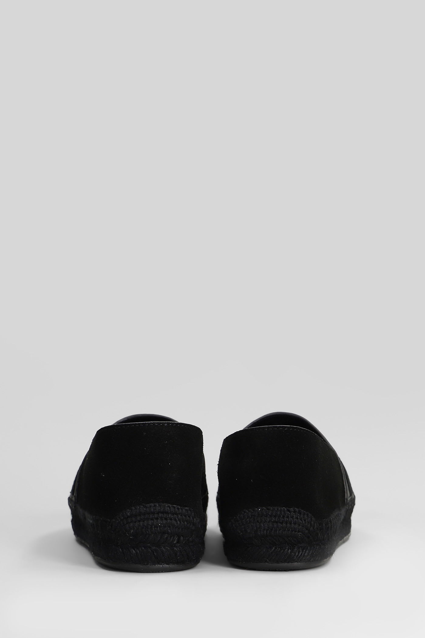 Christian Louboutin Mens Black Alfarica Leather Flat Espadrilles In Black