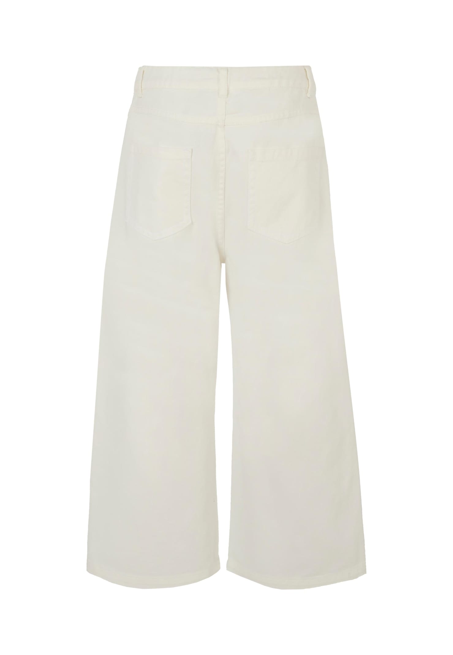 Moschino Ivory Jeans For Girl With Teddy Bear In White