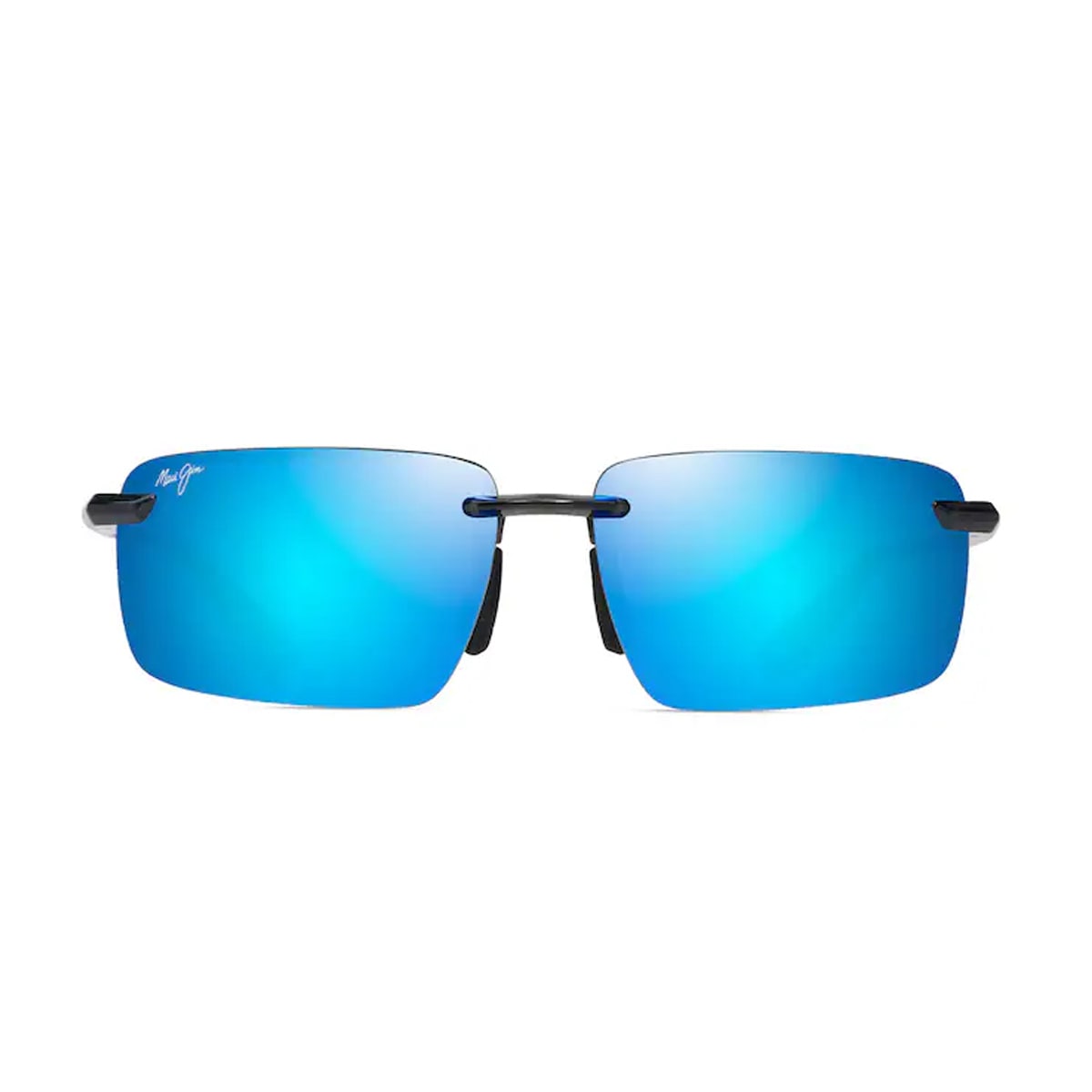 Shop Maui Jim Laulima Blue Hawaii Shiny Sunglasses In Nero