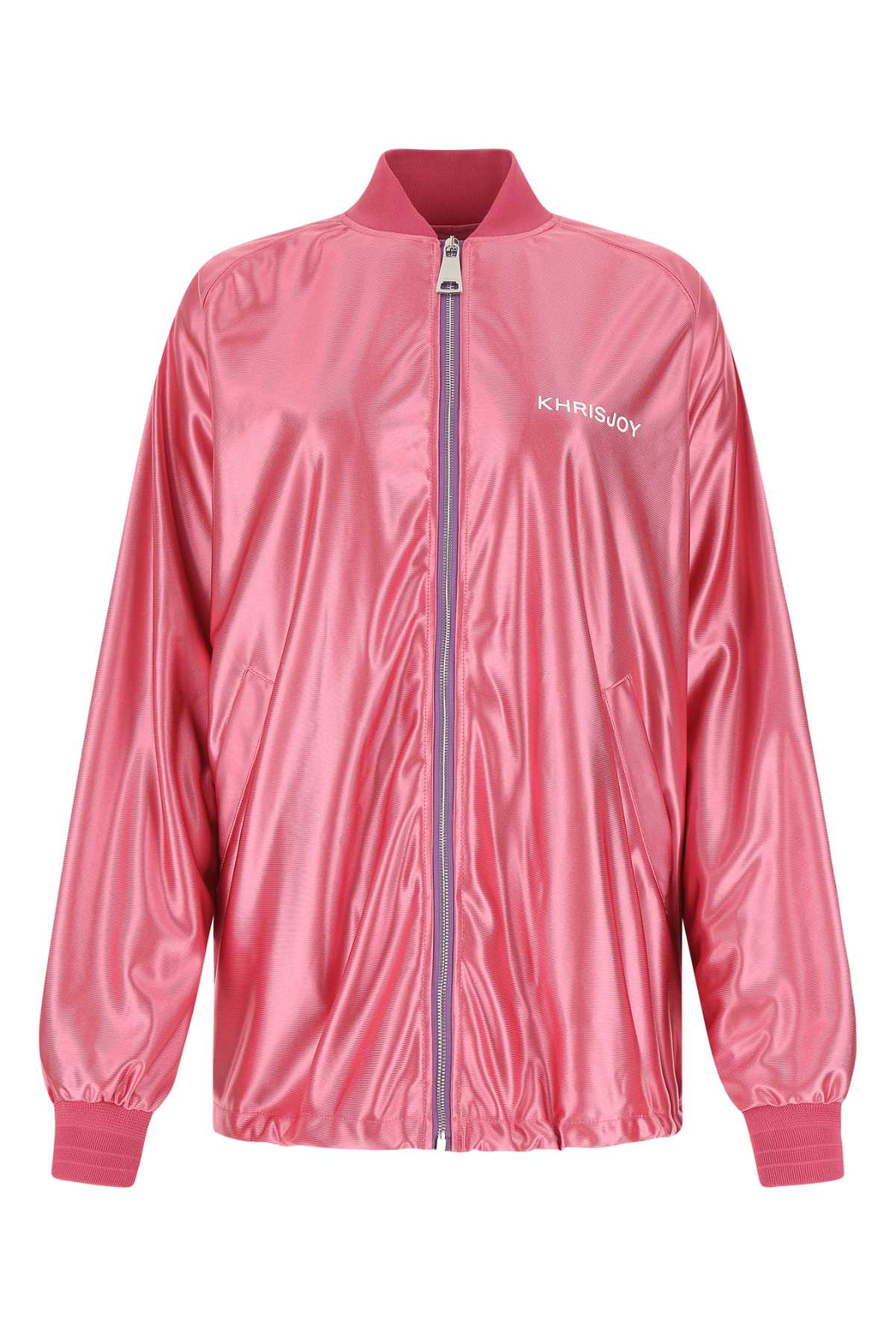 Pink Polyester Oversize Sweatshirt