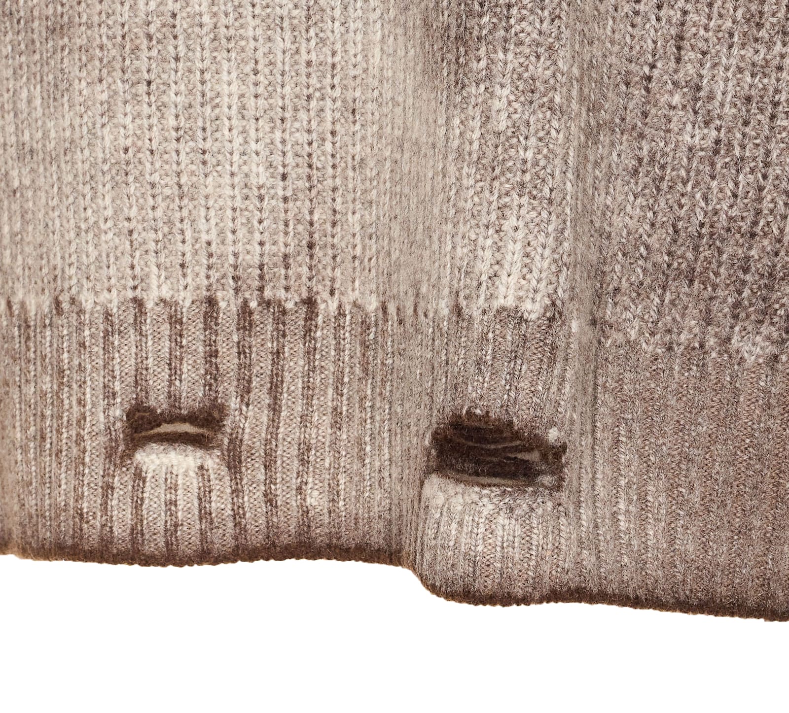 Represent Long Sleeve Crewneck Knitwear With Ribbed Texture In Brown