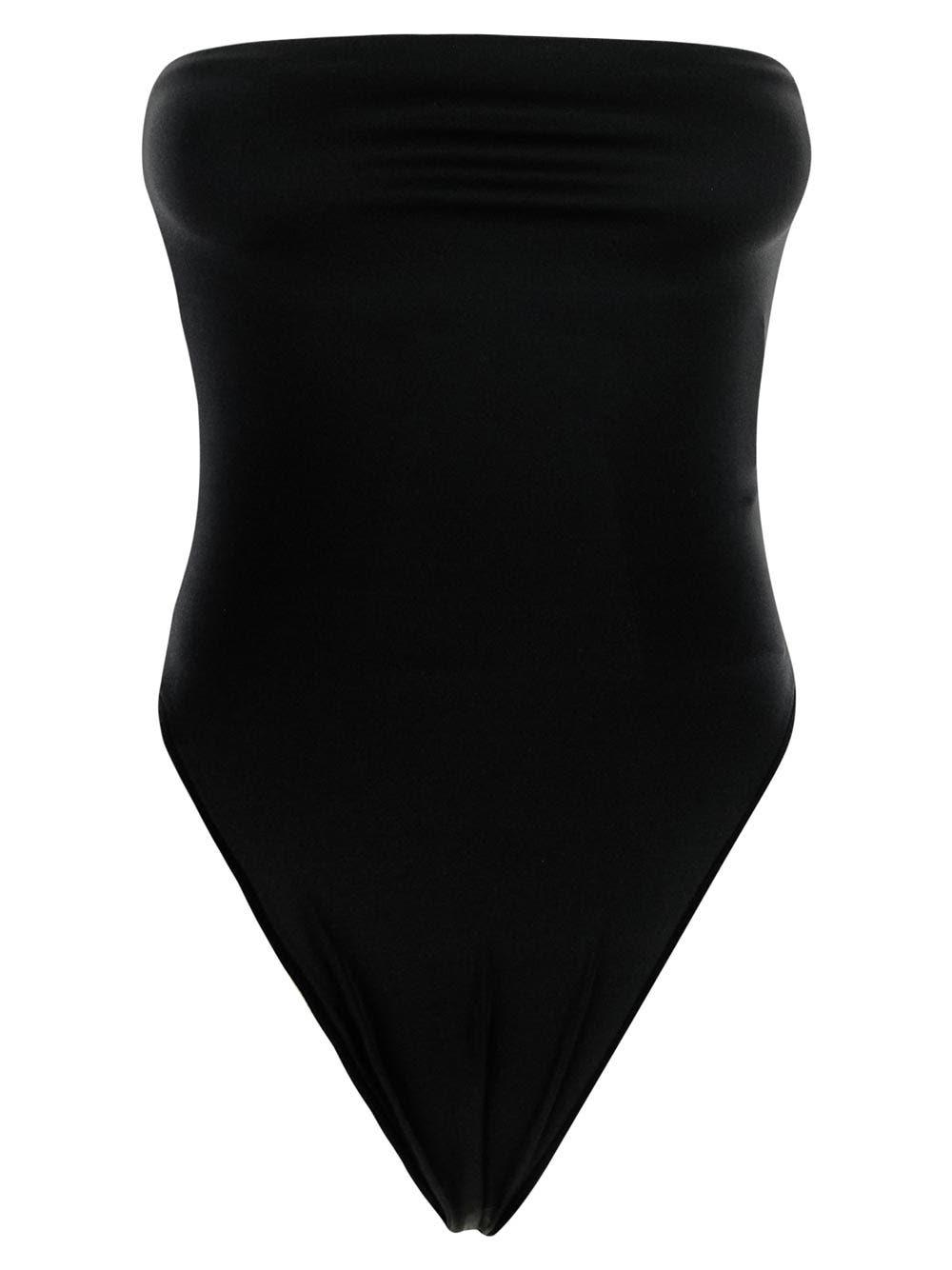 Saint Laurent Black Swimsuit In Nero